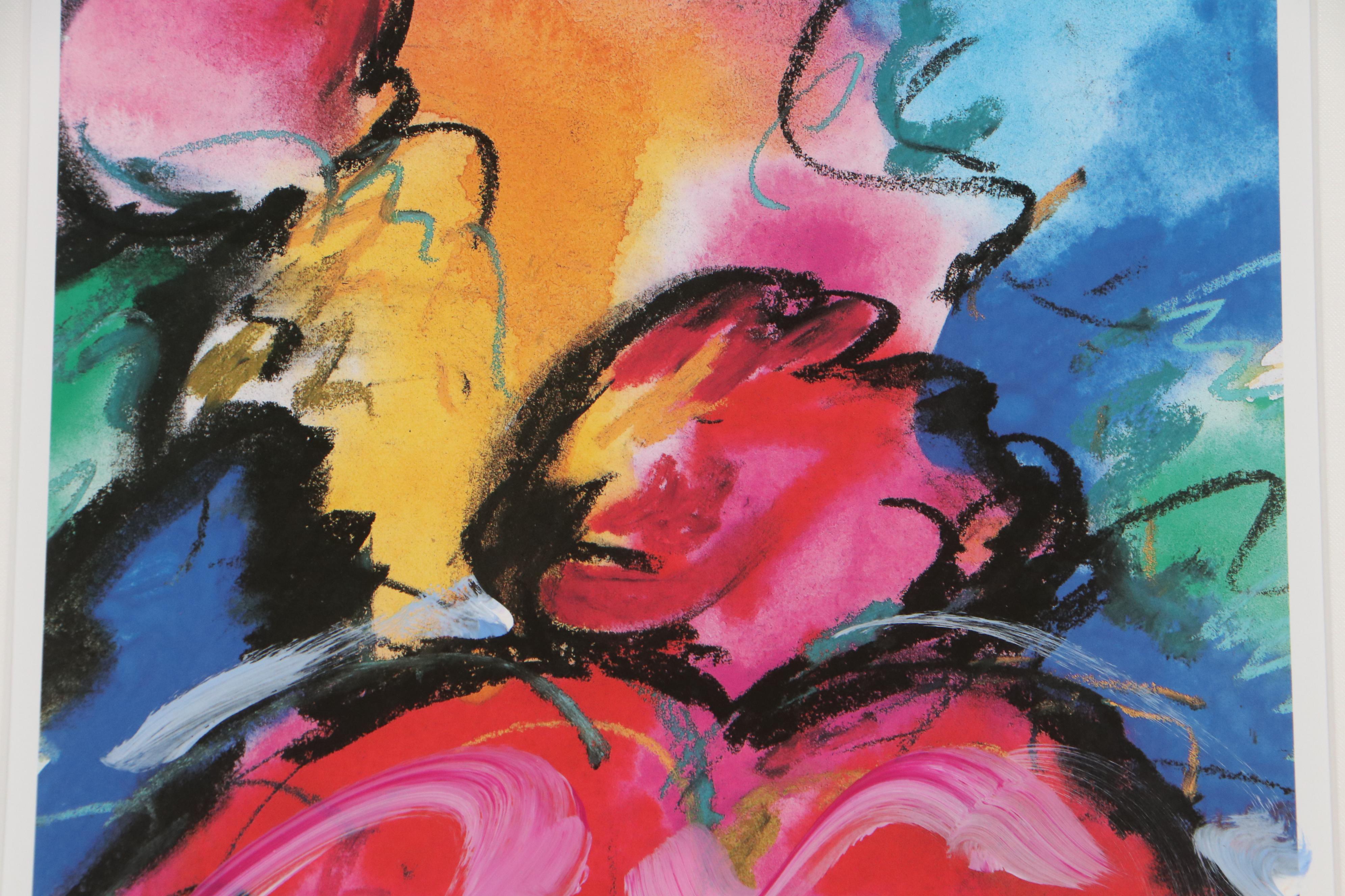 Alfred Gockel Embellished Abstract Offset Lithograph