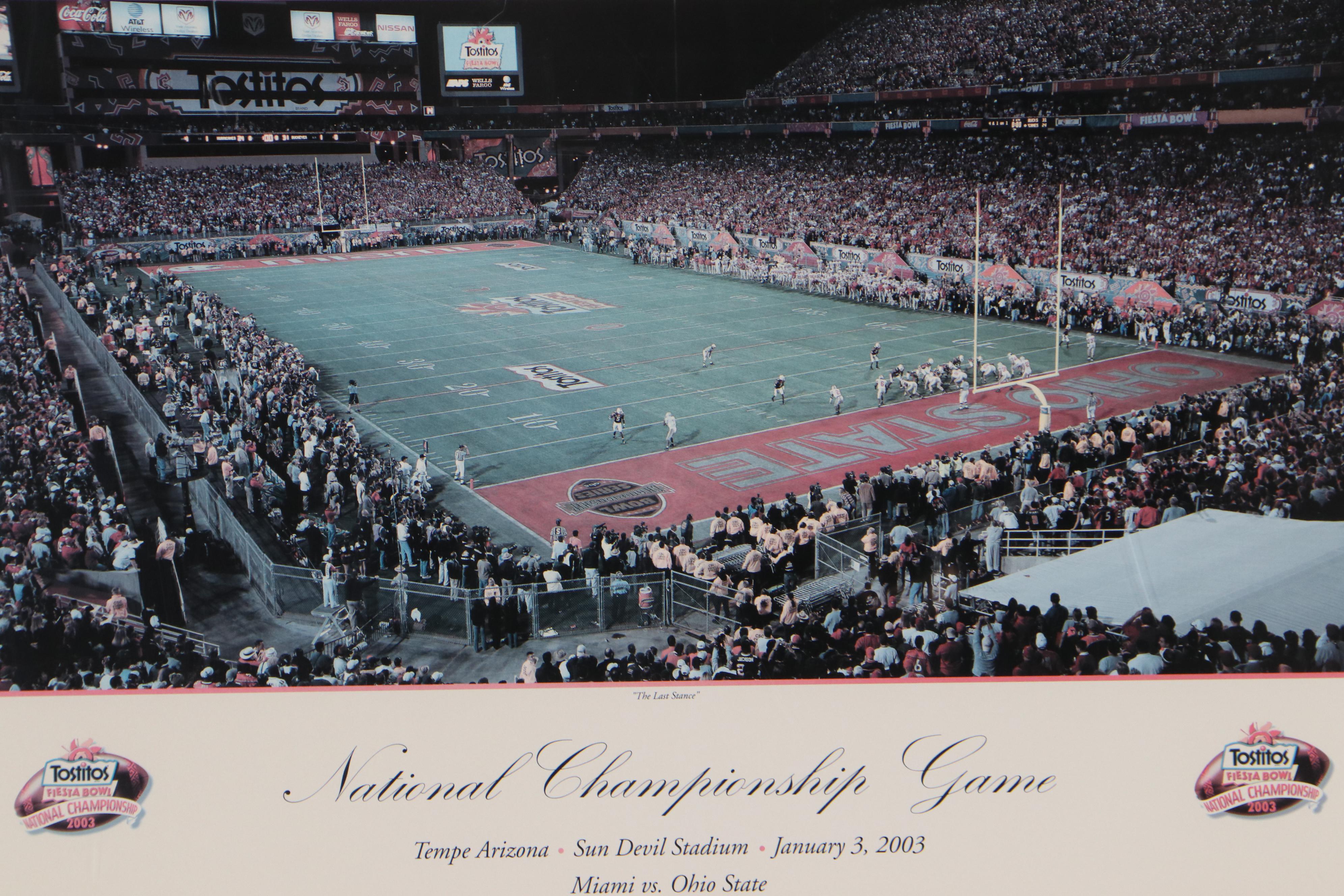 Ohio State OSU Football Themed Offset Lithographs