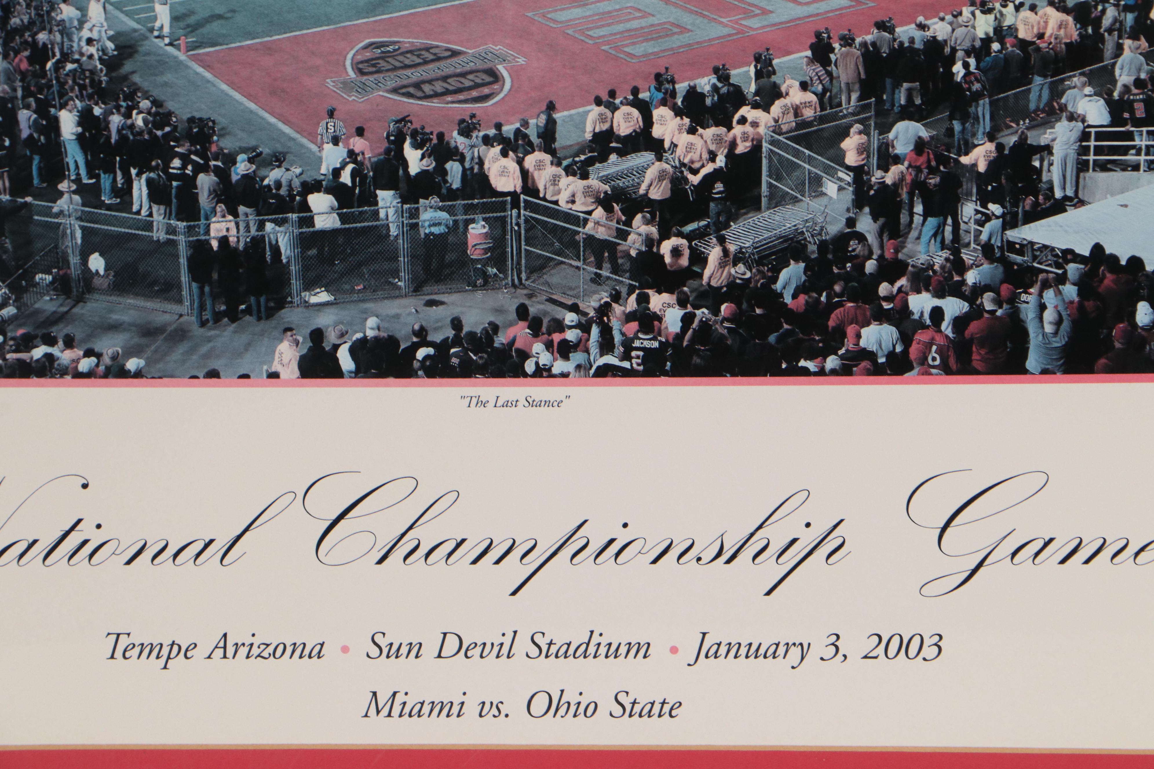 Ohio State OSU Football Themed Offset Lithographs