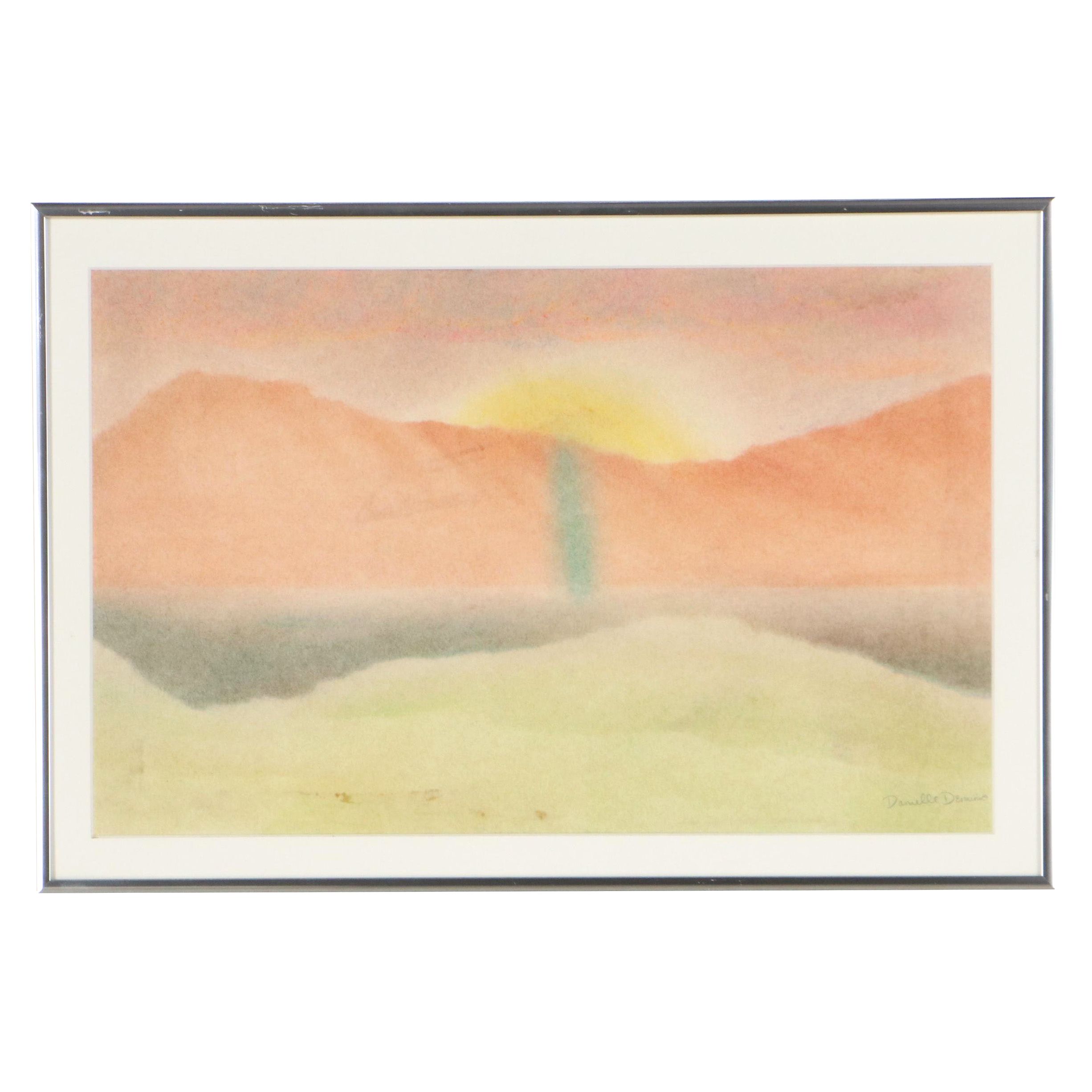 Danielle D'erminio Landscape Pastel Drawing