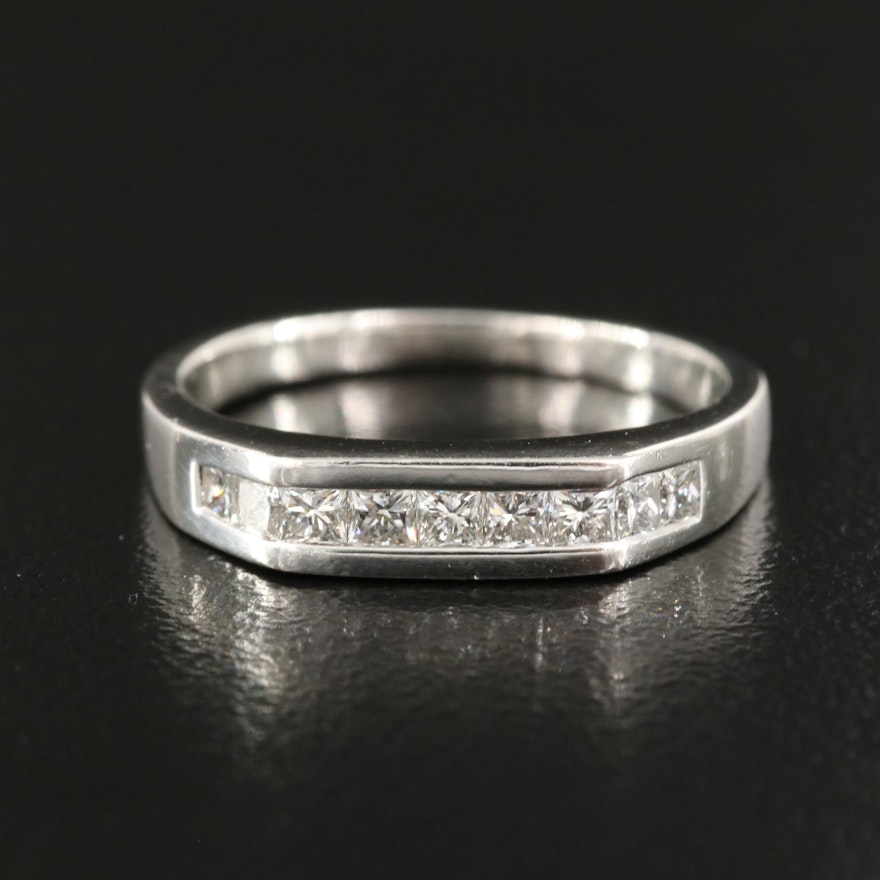 Platinum 0.45 CTW Diamond Channel Band