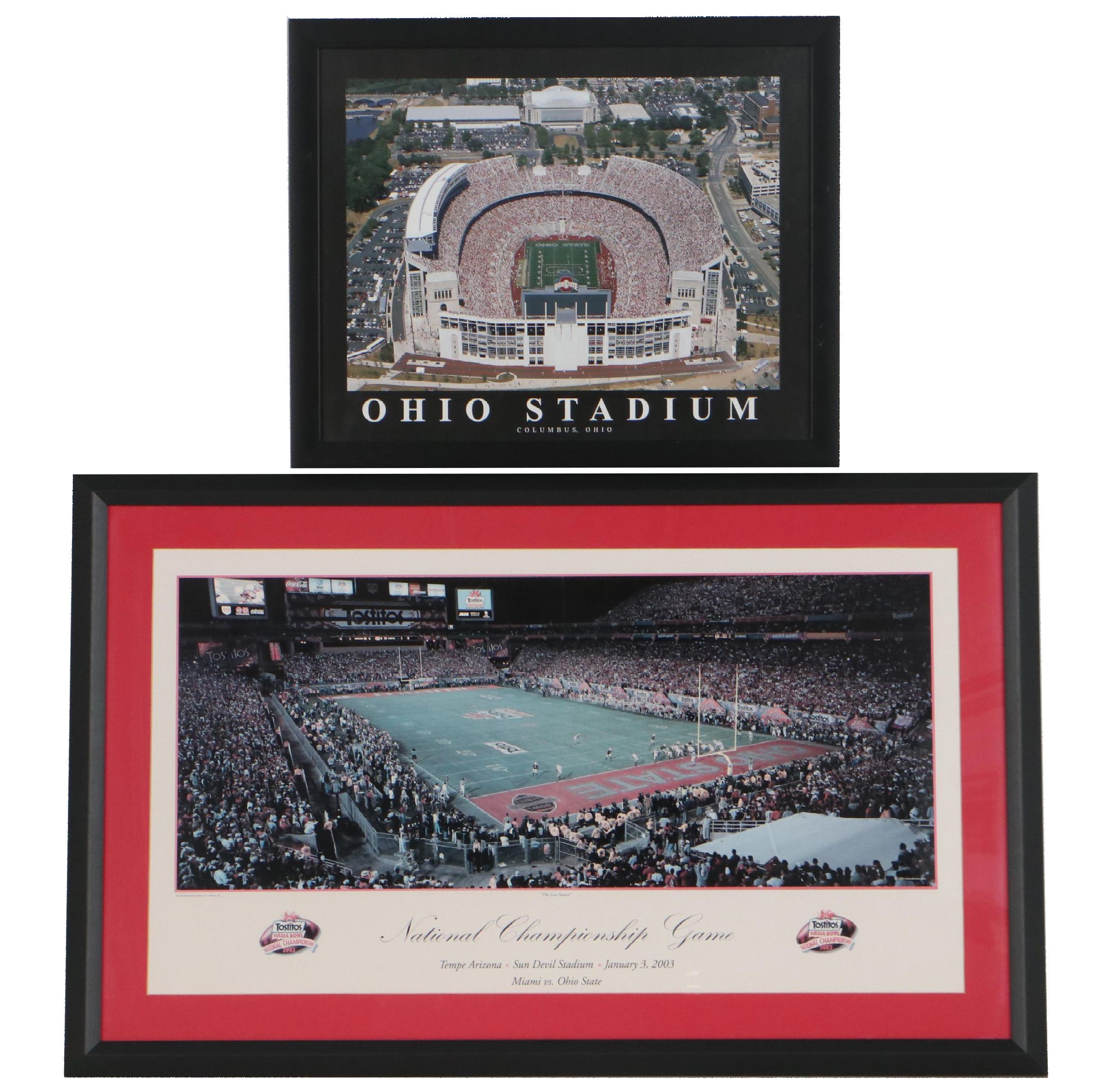 Ohio State OSU Football Themed Offset Lithographs
