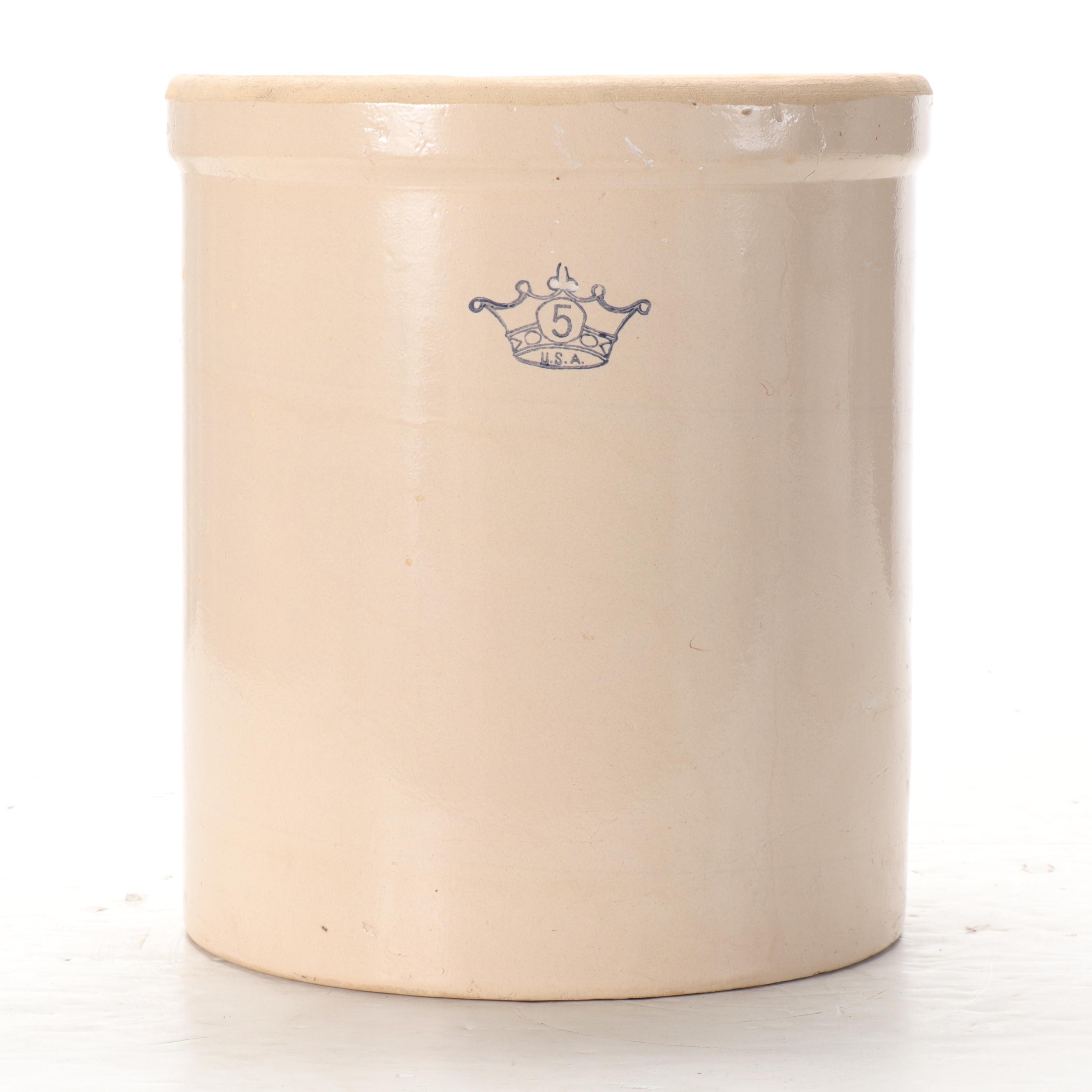 Burley Clay and Crown Salt Glazed Stoneware Crocks