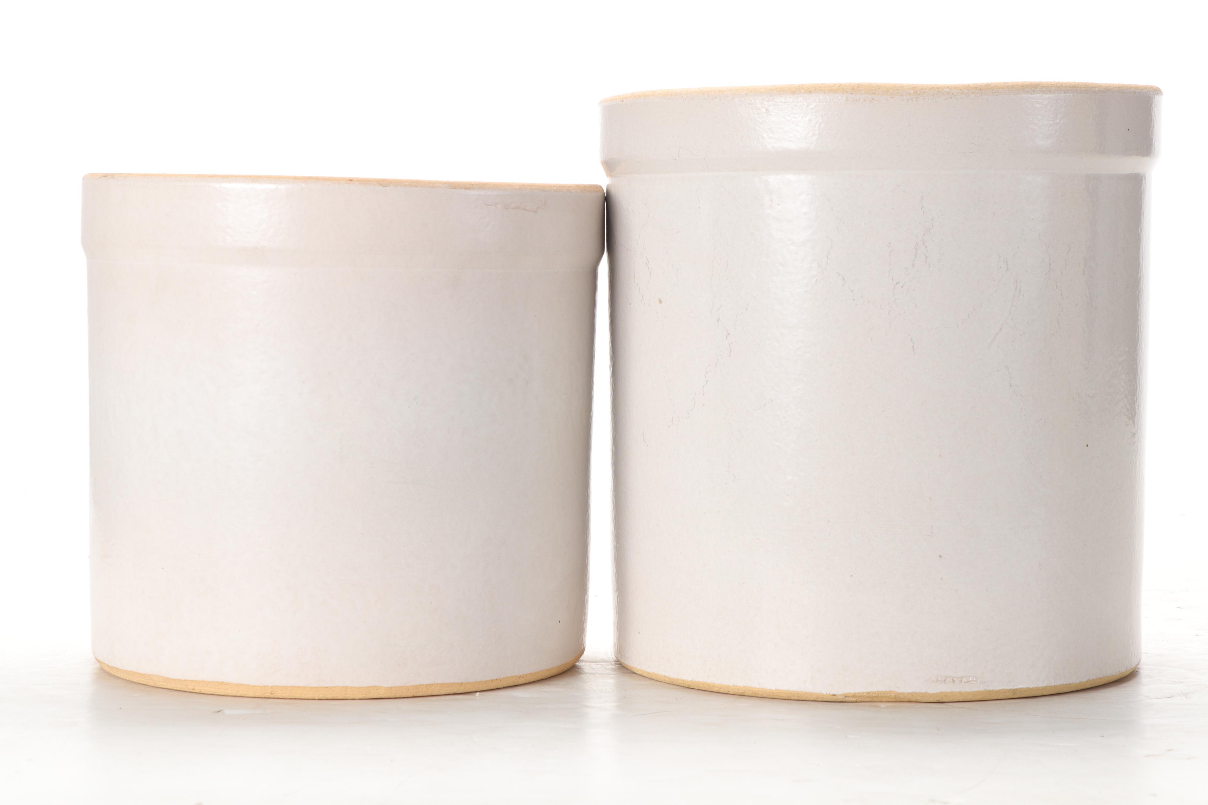 Burley Clay and Crown Salt Glazed Stoneware Crocks