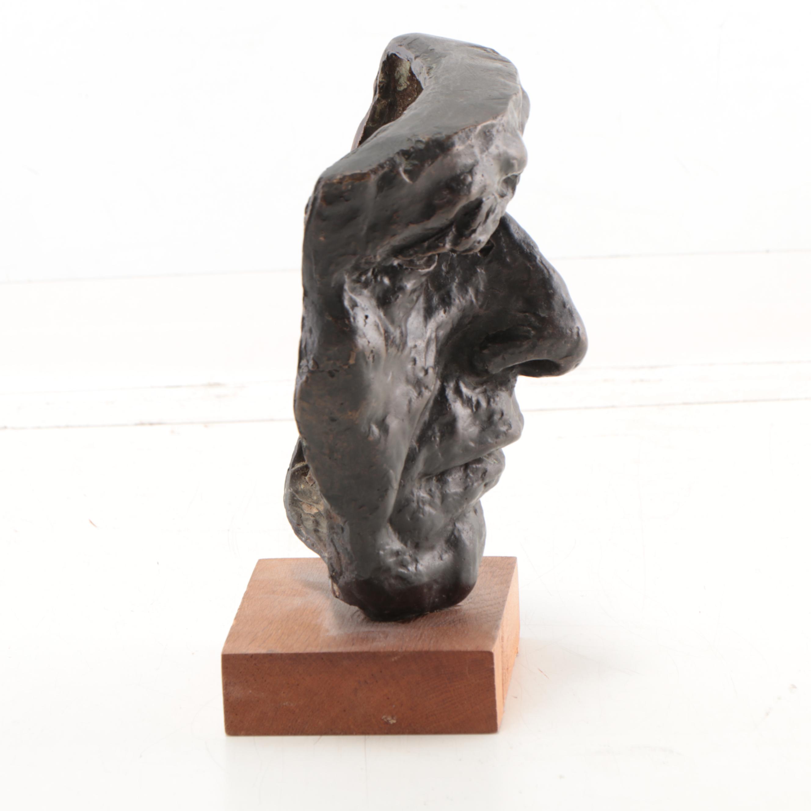 Fredda Brilliant Bronze Sculpture of Man's Face