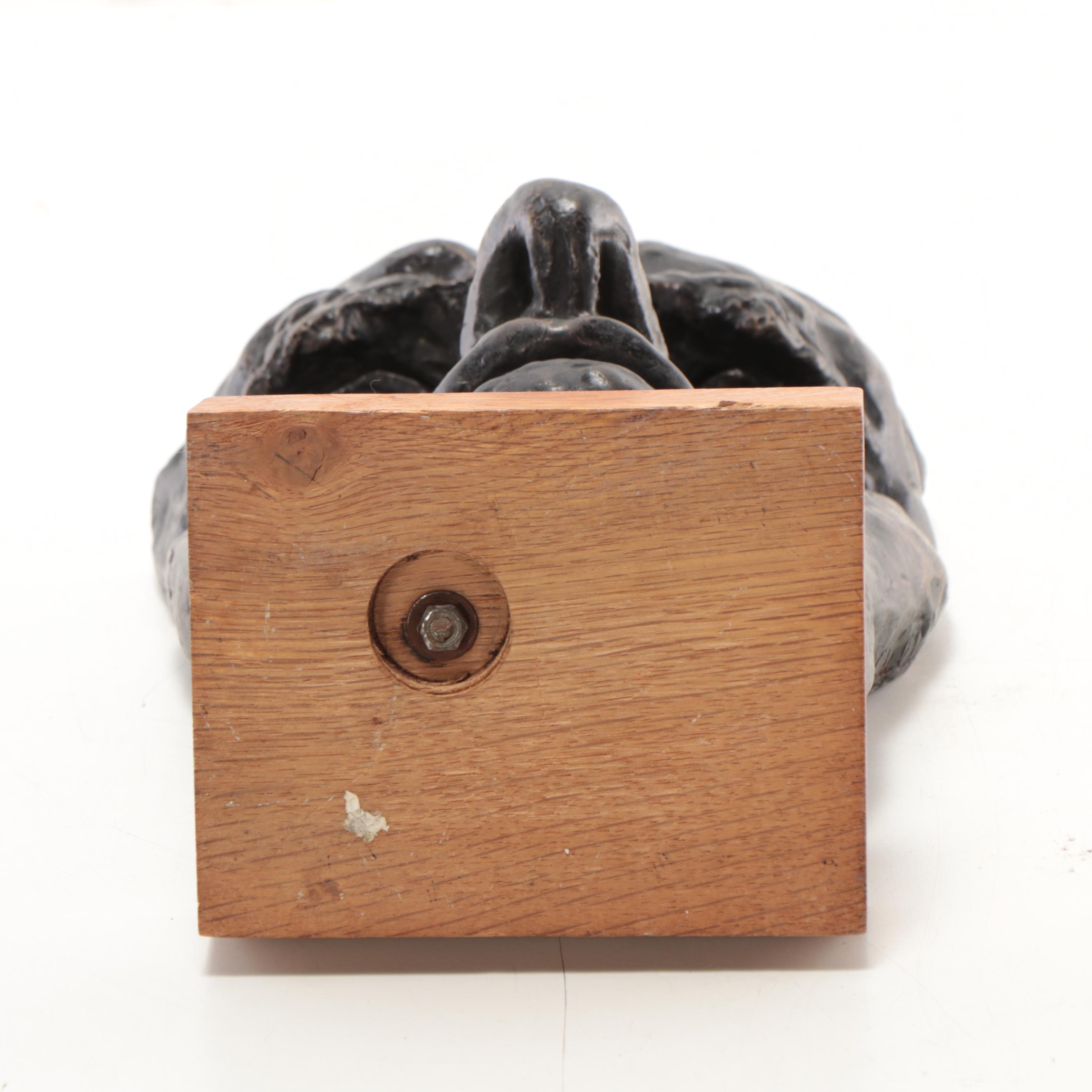 Fredda Brilliant Bronze Sculpture of Man's Face