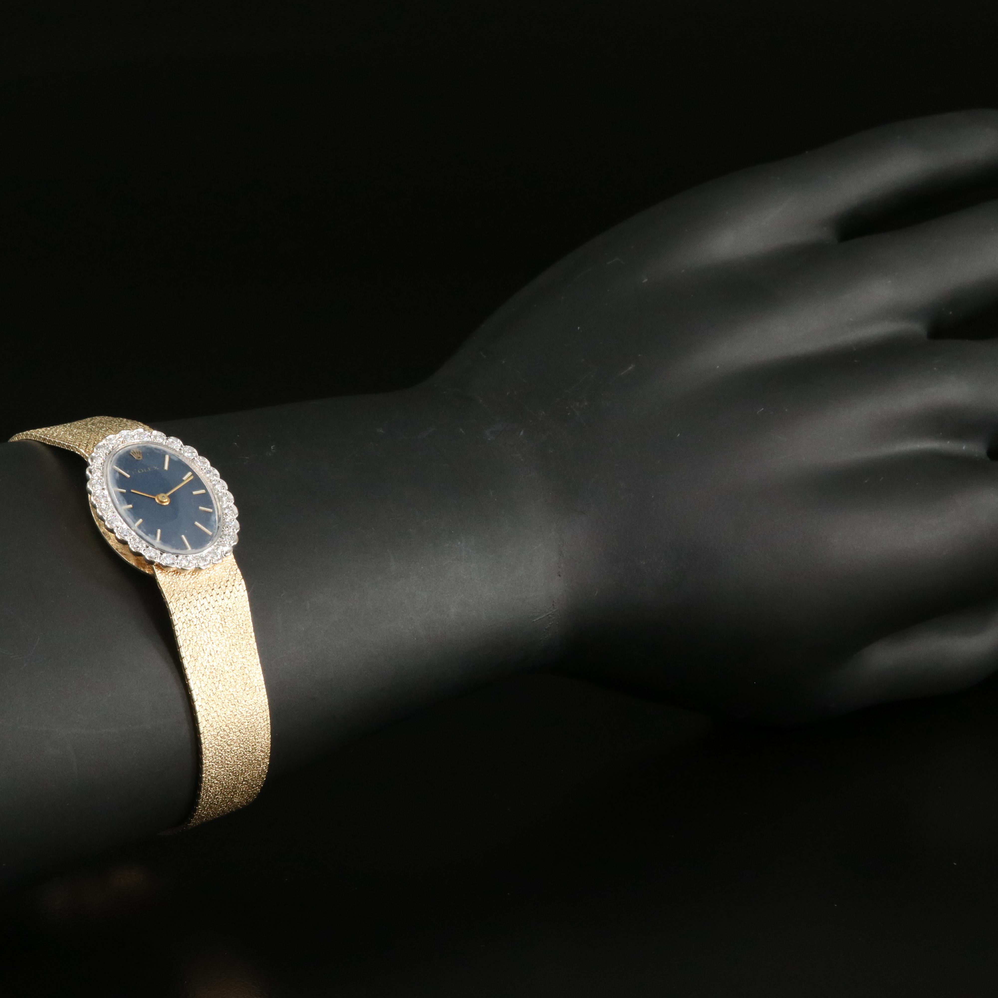 Vintage Rolex 14K Diamond Dress Watch