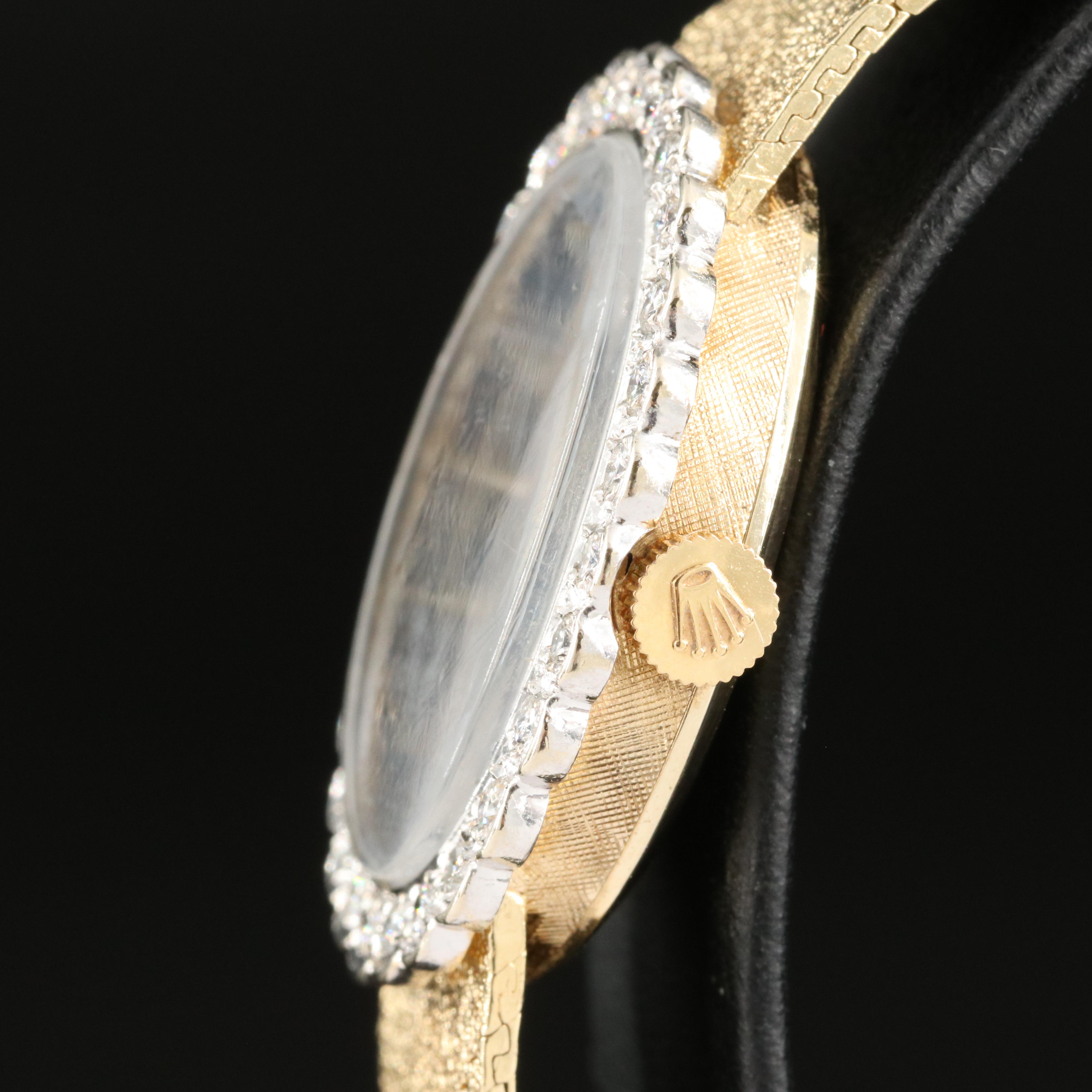 Vintage Rolex 14K Diamond Dress Watch