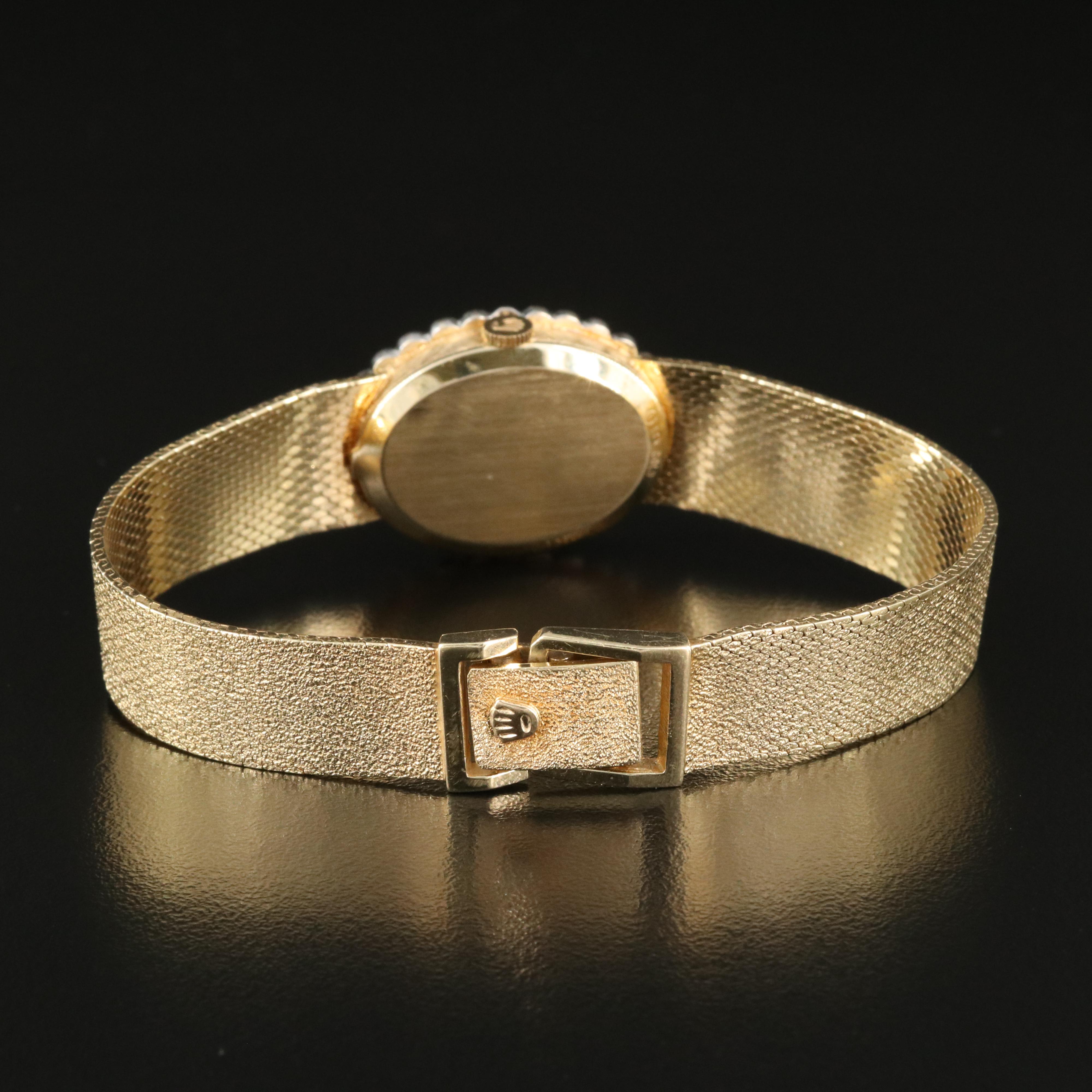 Vintage Rolex 14K Diamond Dress Watch