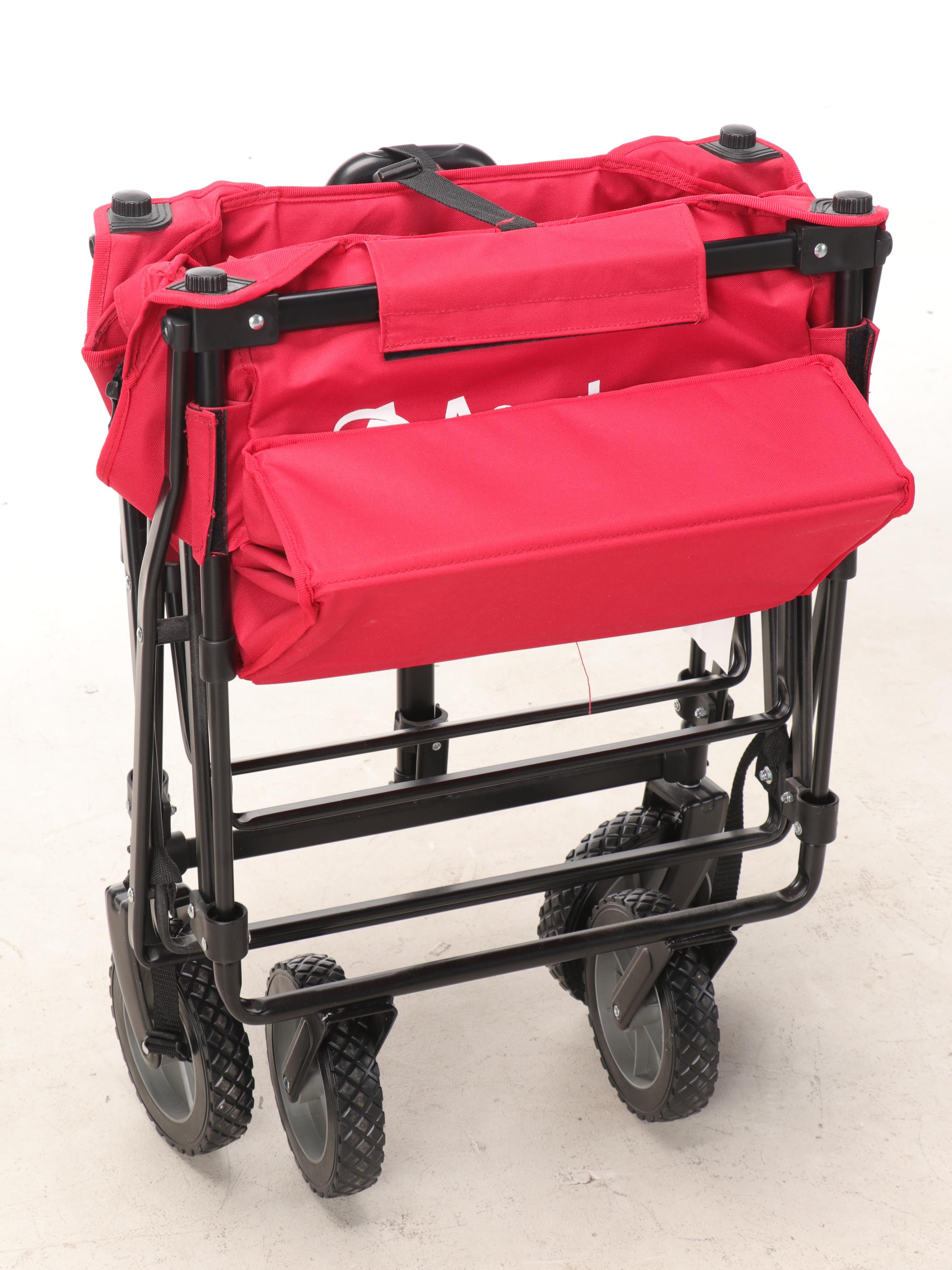 Academy Sports Utility Wagon and Oasis Space 4-Wheel Walker with Seat, Brakes