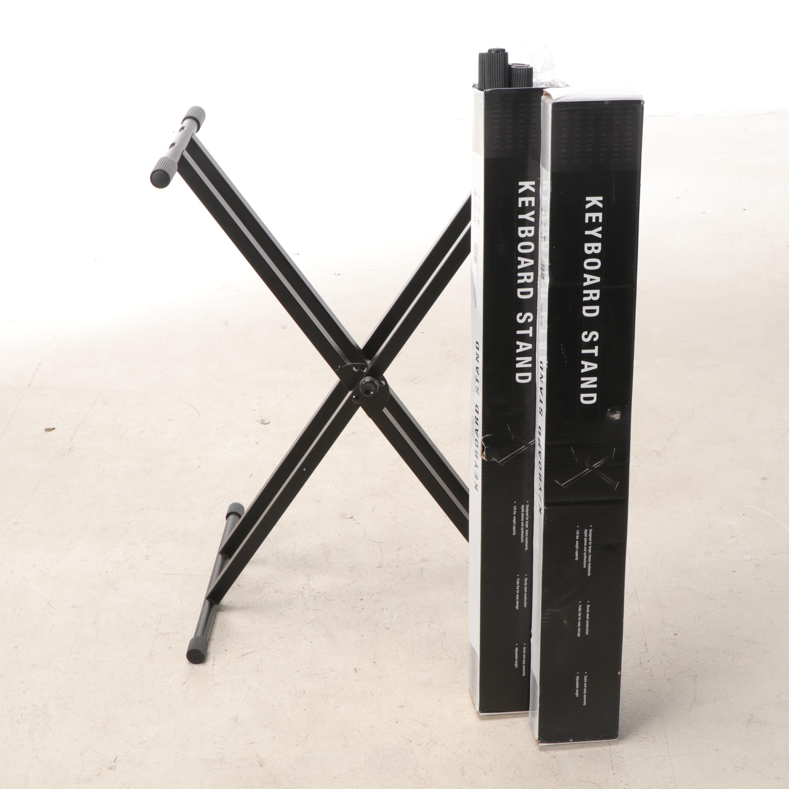 Casiotone Portable Red Electric Keyboard With Two Stands