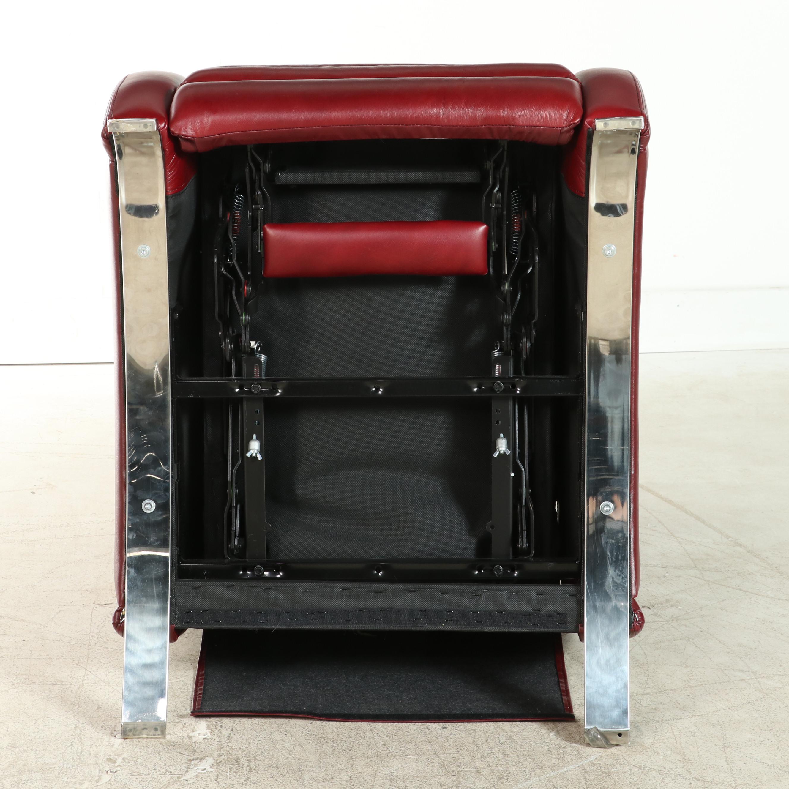 BarcaLounger "Oracle II" Red Leather Upholstered Manual Recliner