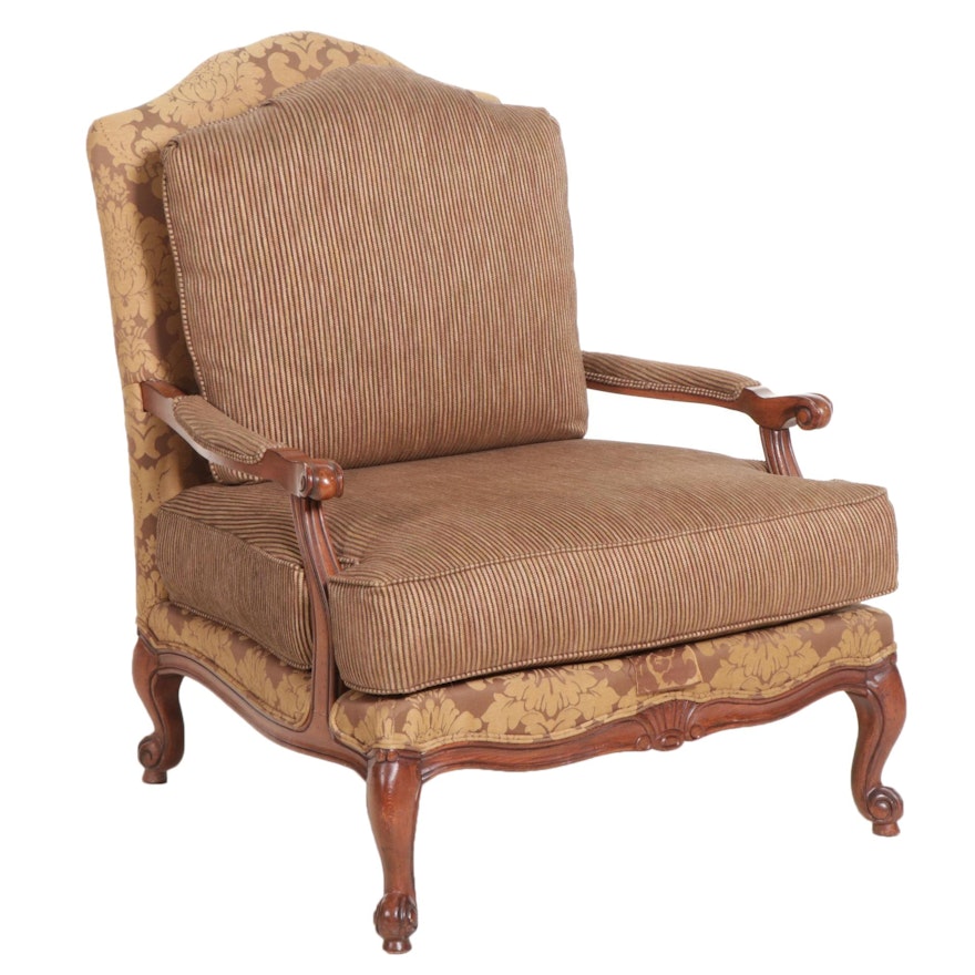 Ethan Allen Louis XV Style Open Armchair, 21st Century
