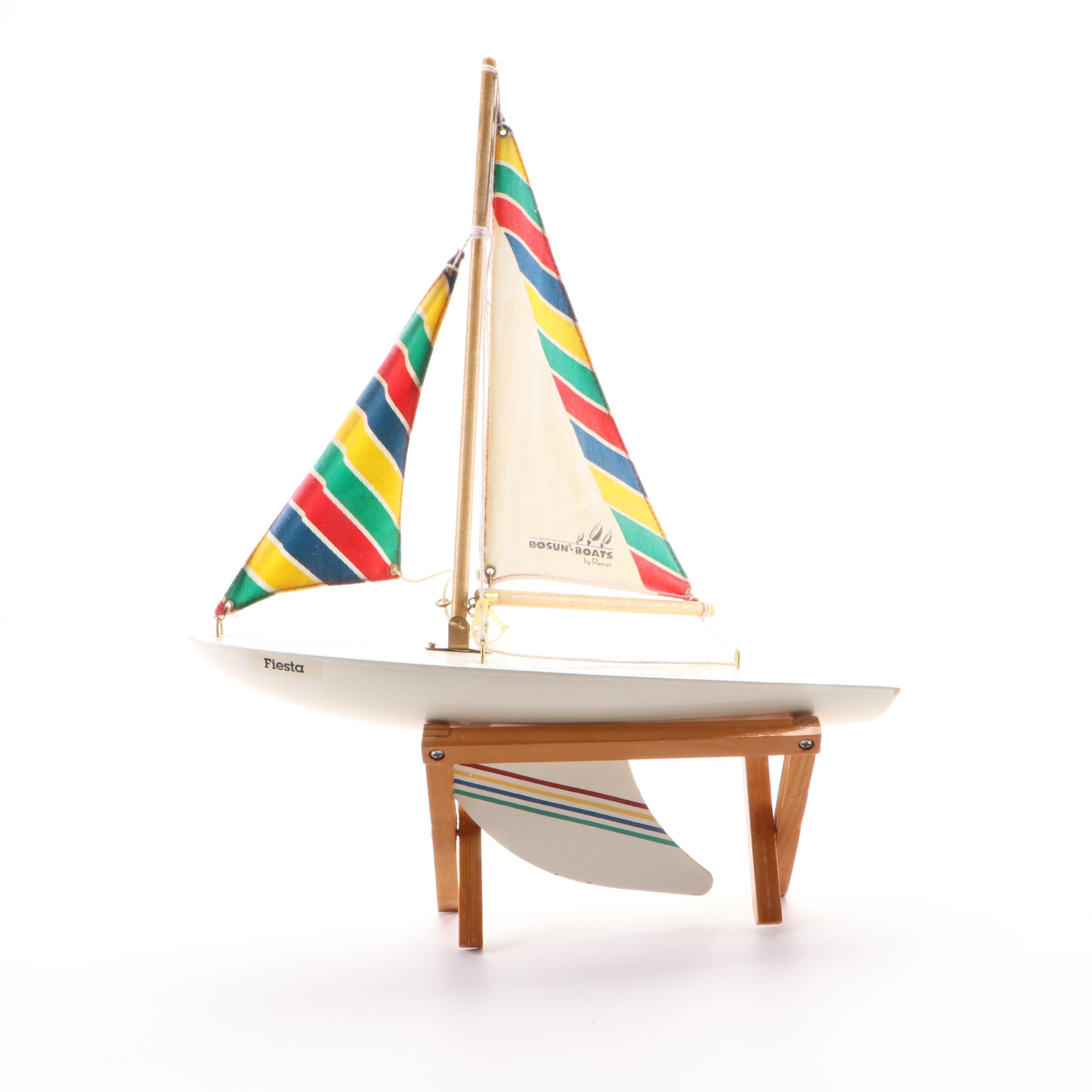 Bosun Boats by Reeves "Dixie Clipper" and "Fiesta" Model Sail Boats on Stands