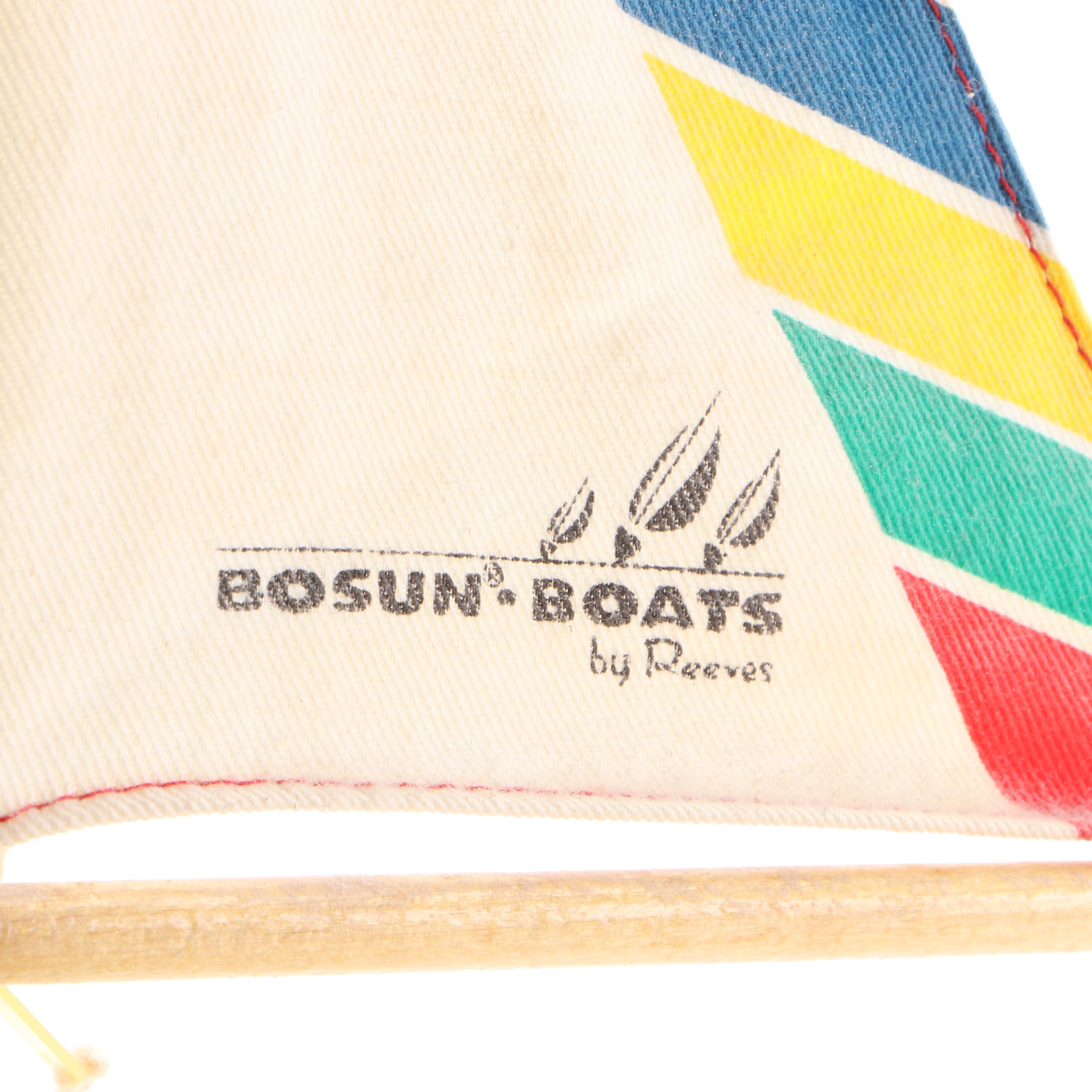 Bosun Boats by Reeves "Dixie Clipper" and "Fiesta" Model Sail Boats on Stands