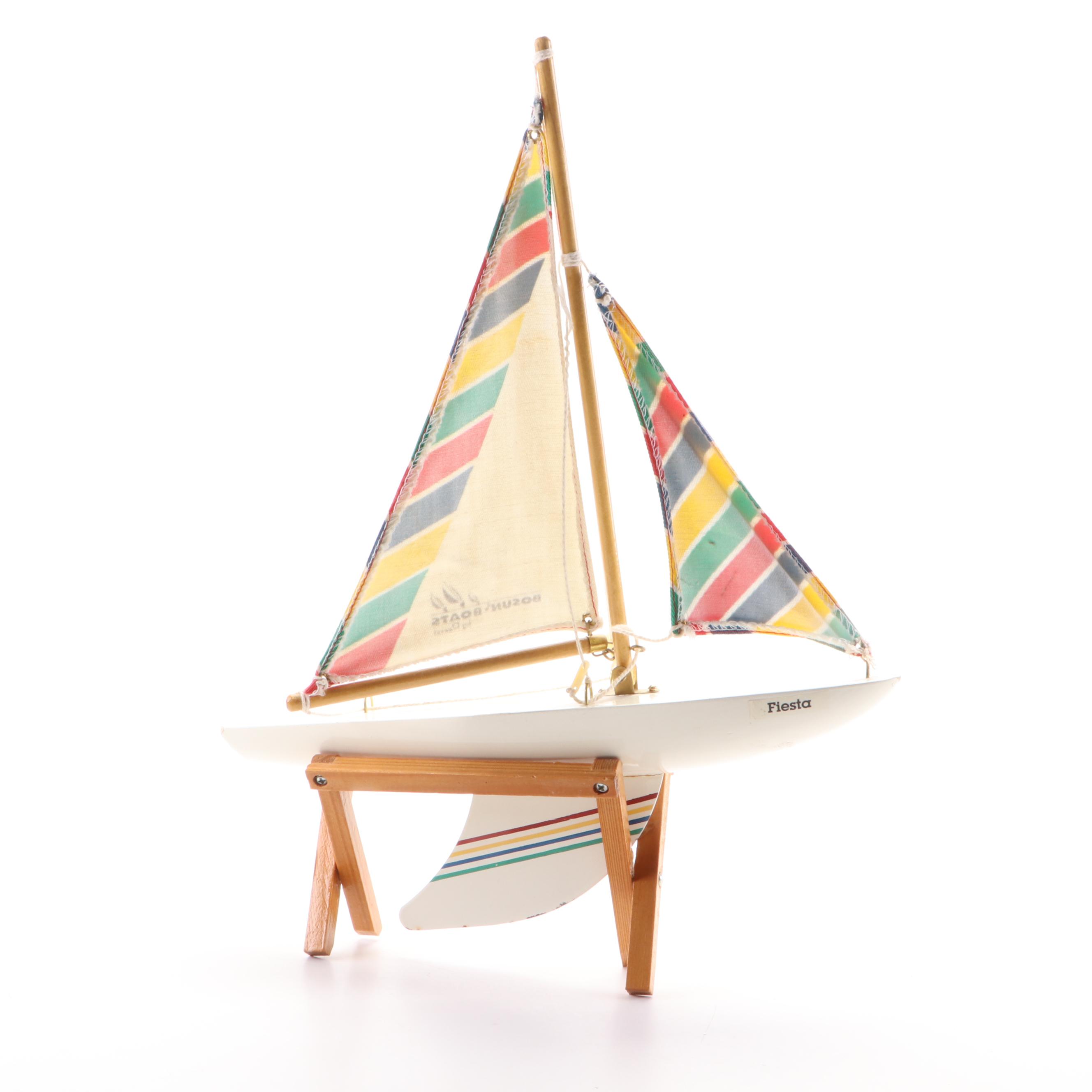 Bosun Boats by Reeves "Dixie Clipper" and "Fiesta" Model Sail Boats on Stands
