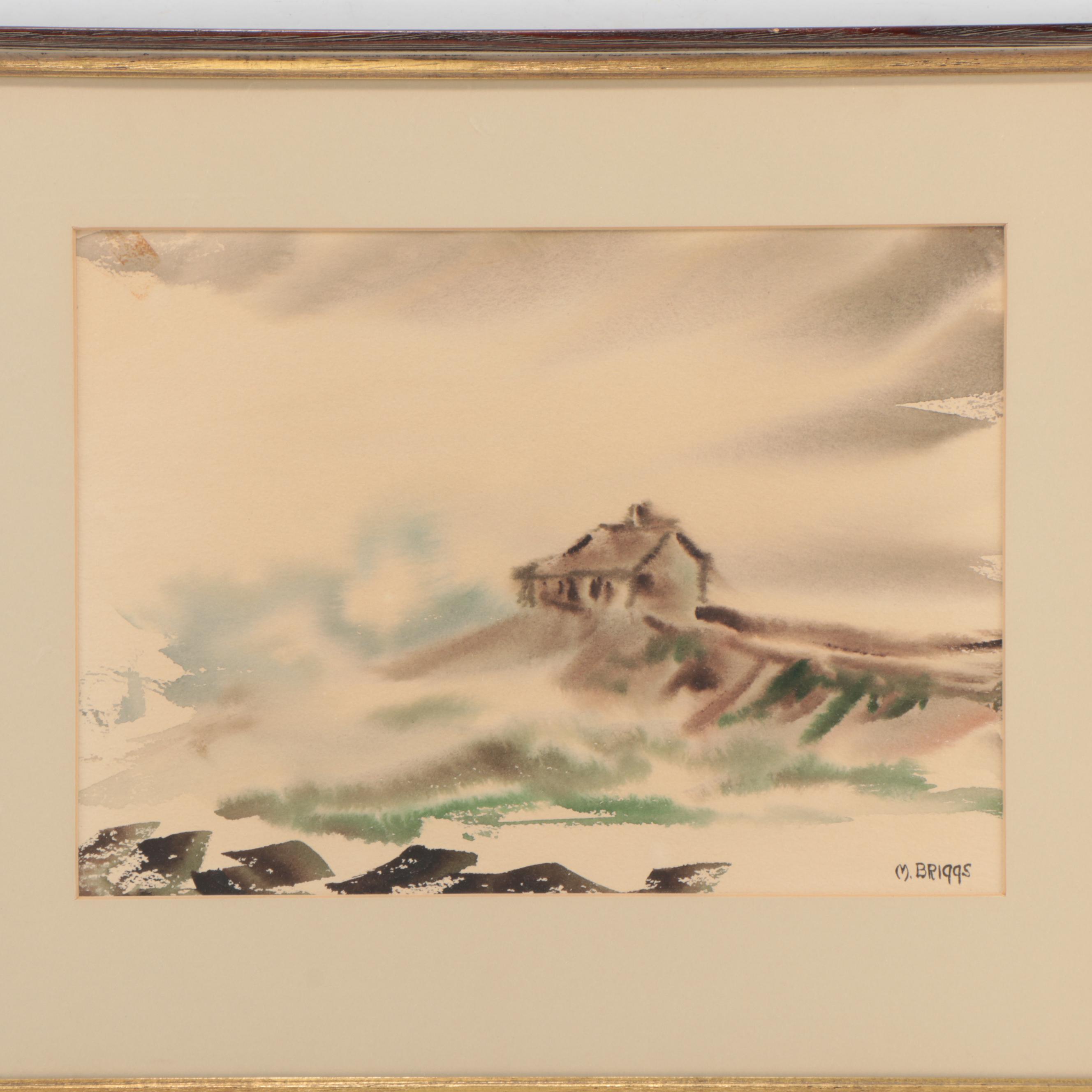 M. Briggs Coastal Landscape Watercolor Paintings