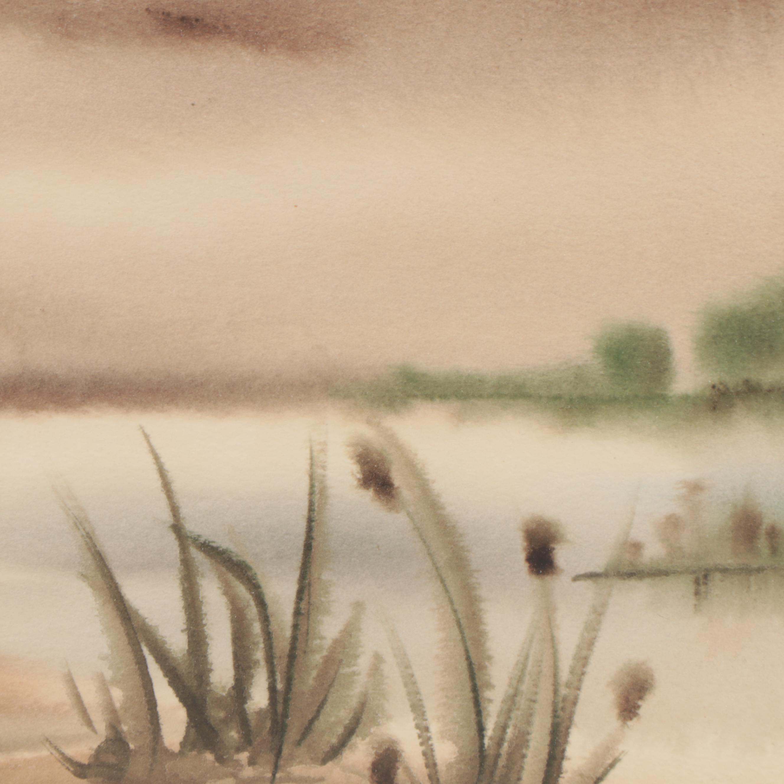 M. Briggs Coastal Landscape Watercolor Paintings