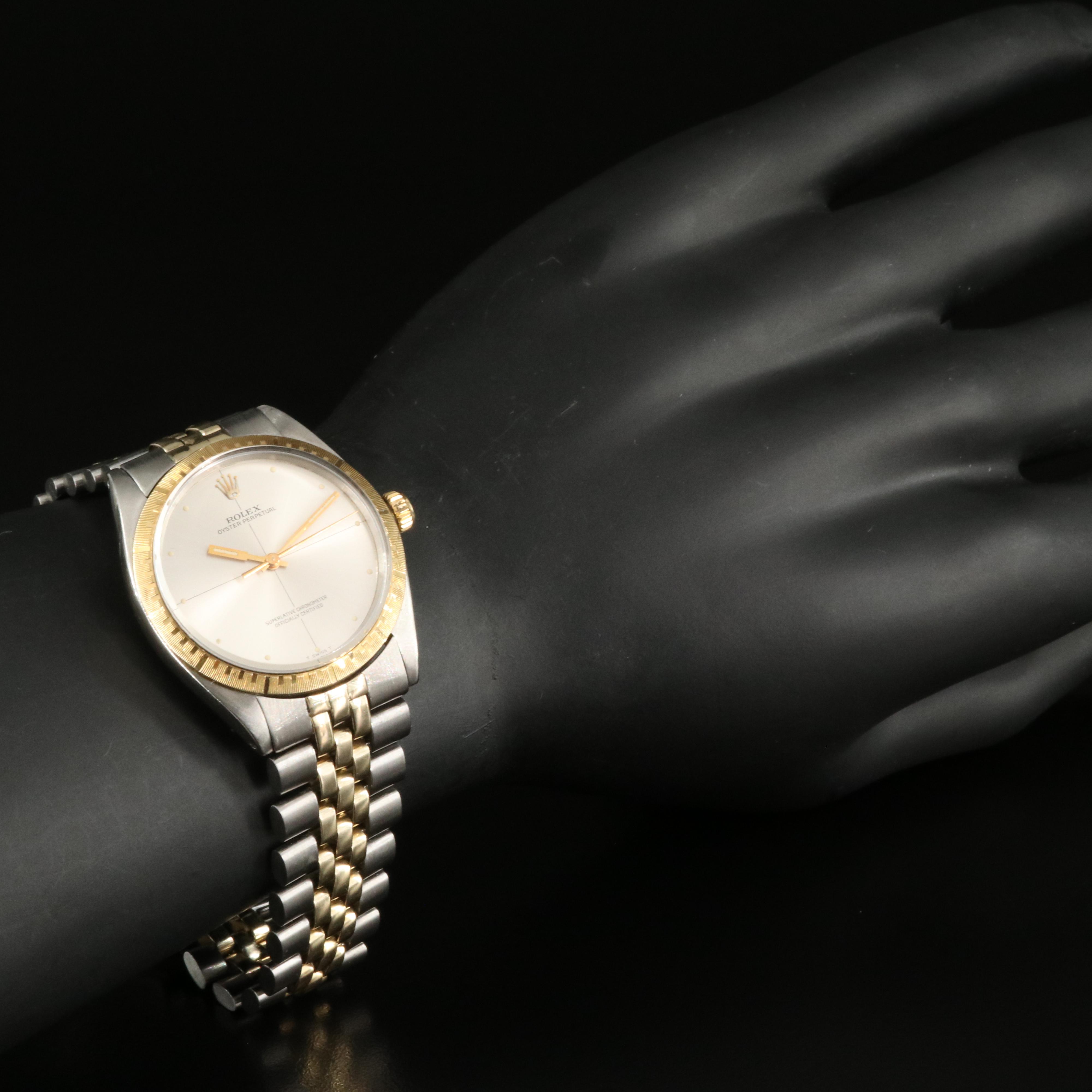 1968 Rolex "Zephyr" Cross Hair Dial Two-Tone Watch