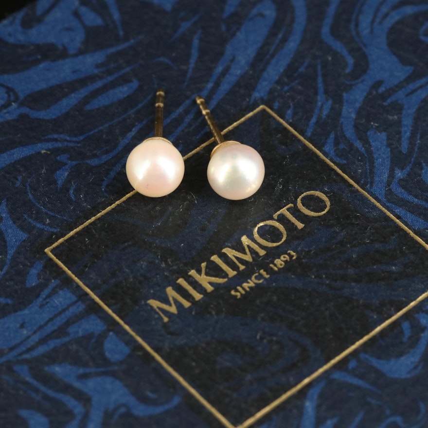Mikimoto 18K Pearl Earrings