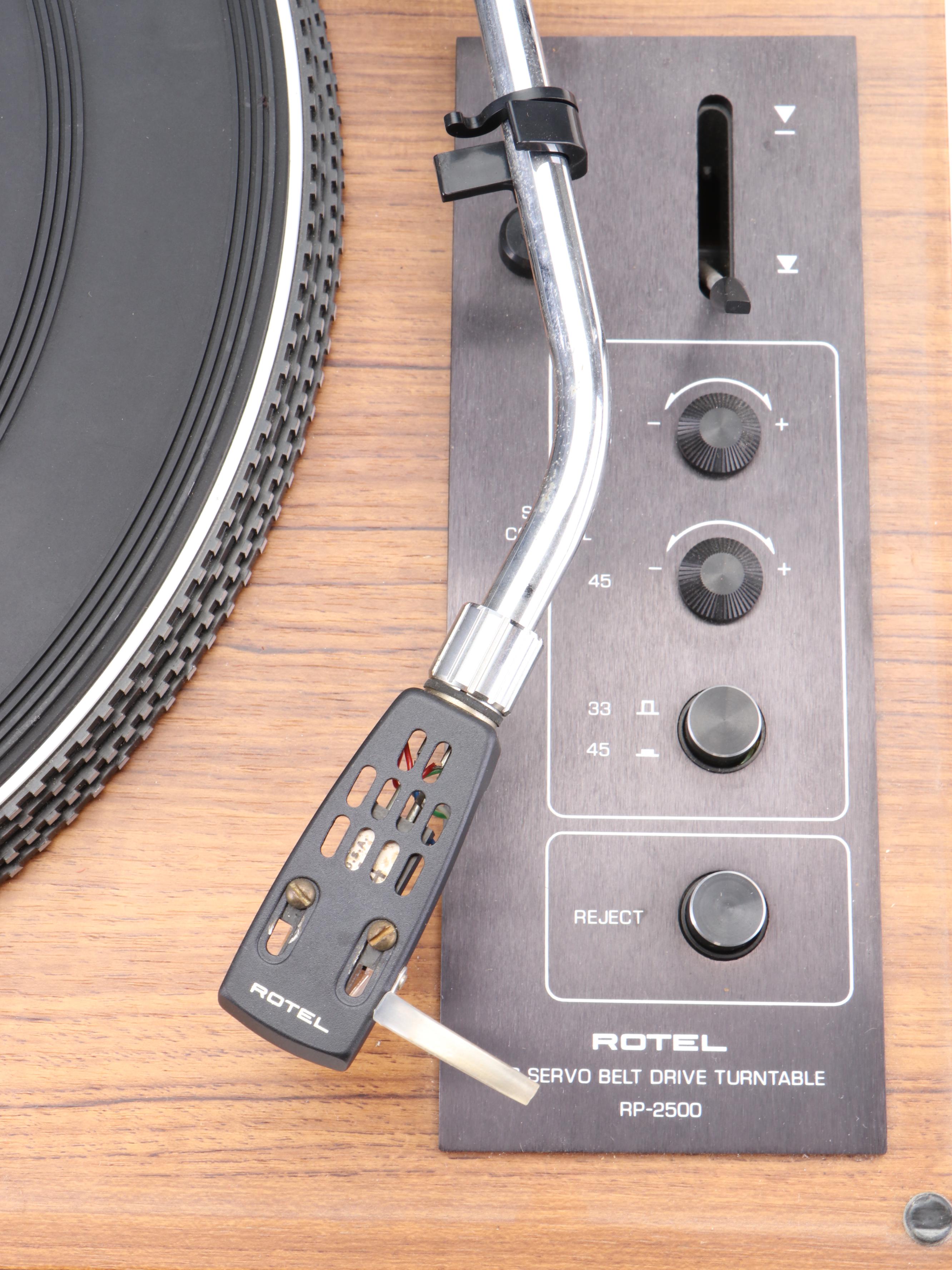 Rotel RP-2500 2-Speed Belt Driven Turntable, Late 20th Century