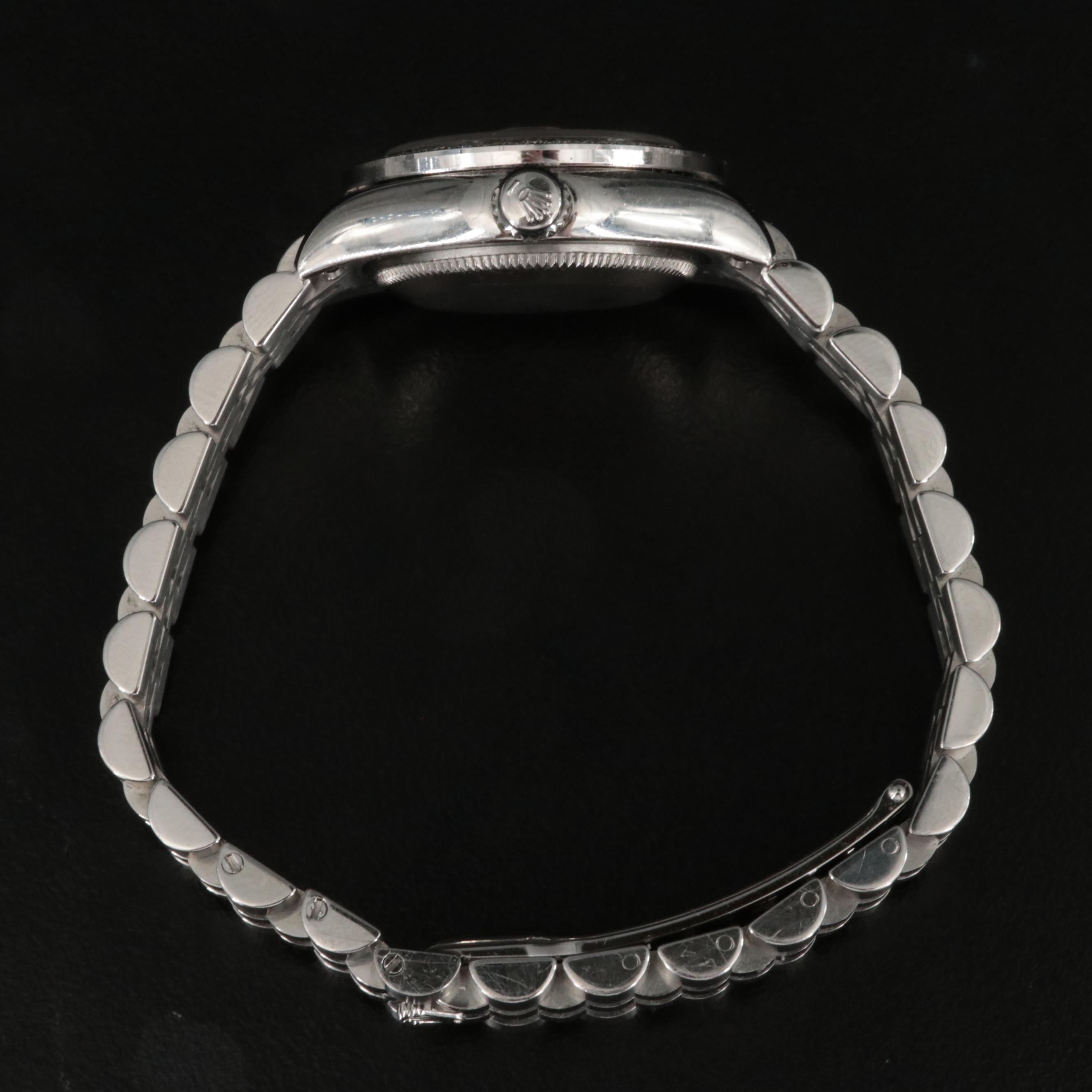 Rolex Datejust Factory Diamond Bezel and Custom Diamond Pink Dial Watch