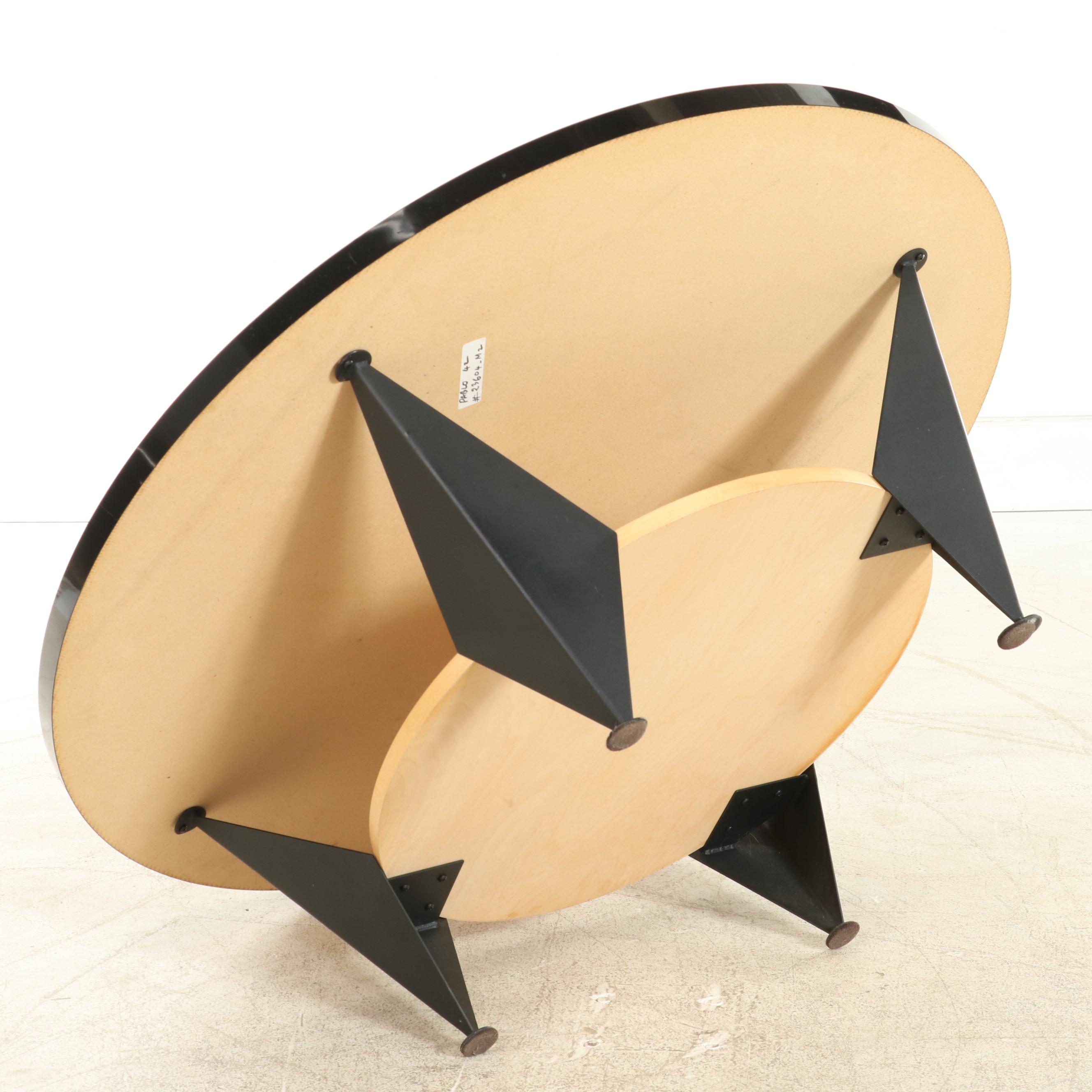 Benjamin Le for Axi Furniture "Pablo" Postmodernist Wood Coffee and Side Table