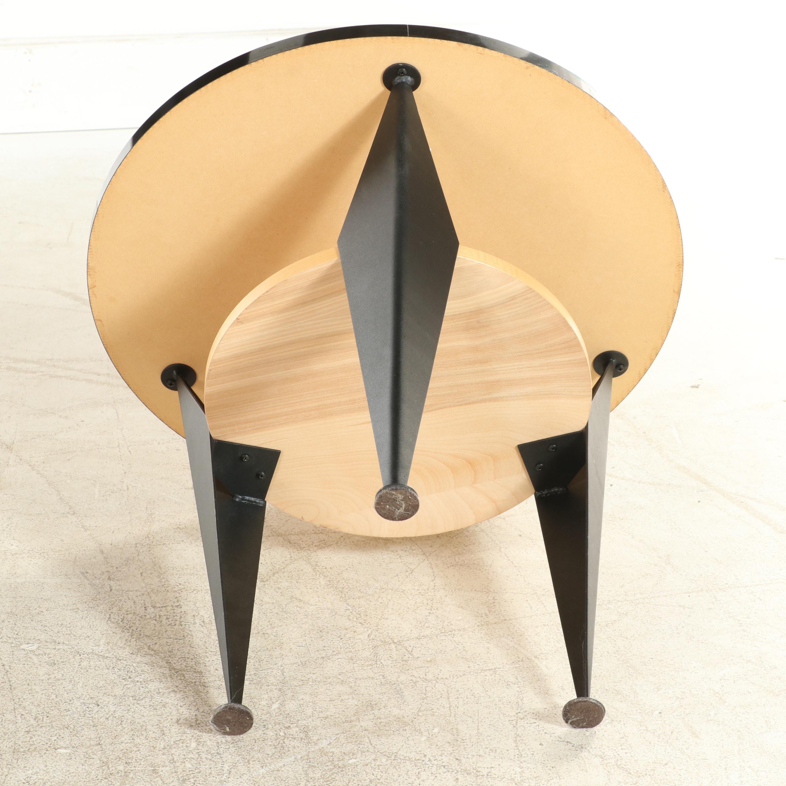 Benjamin Le for Axi Furniture "Pablo" Postmodernist Wood Coffee and Side Table