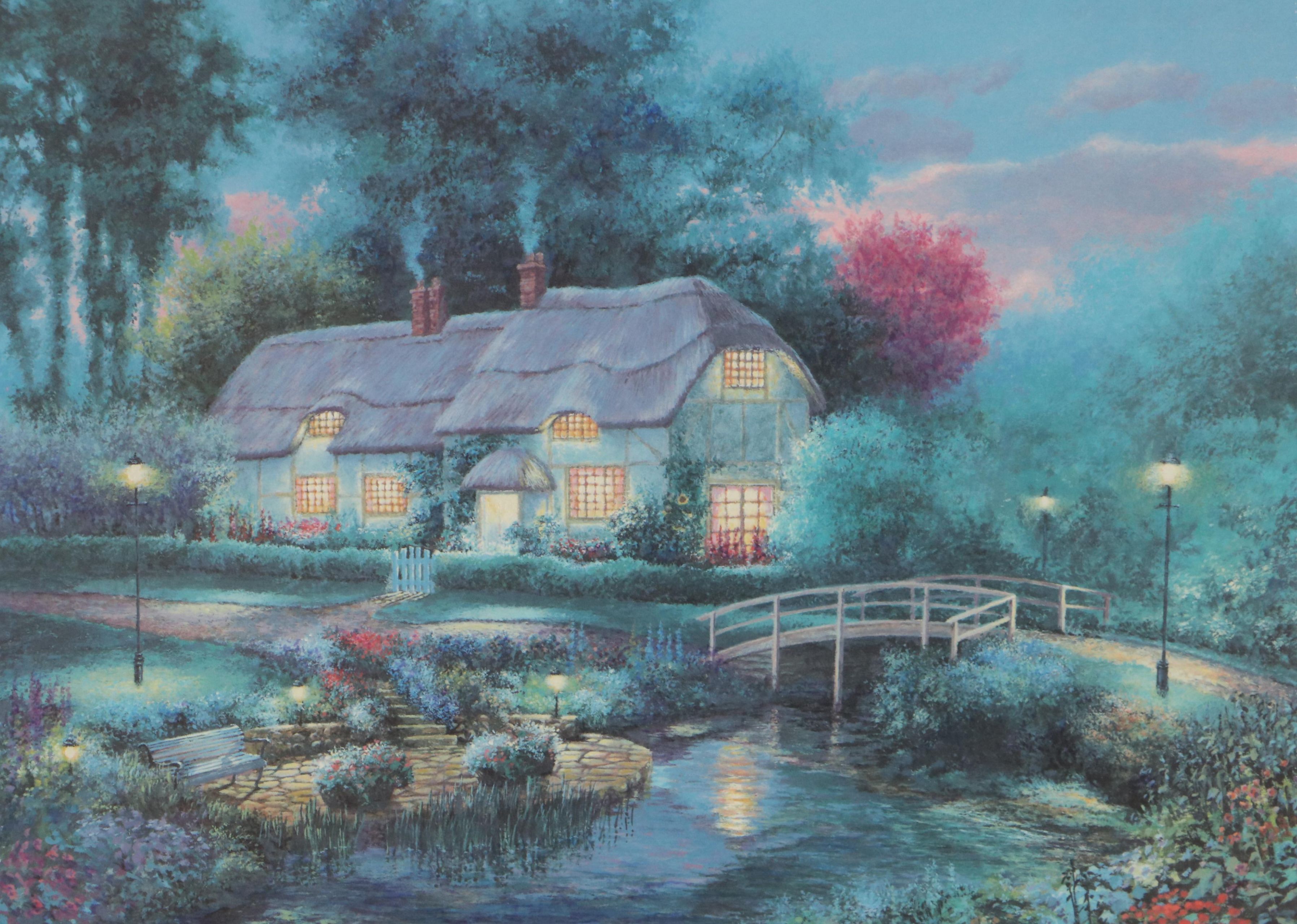 Andrew Warden Giclée "Bridge Cottage," Late 20th Century