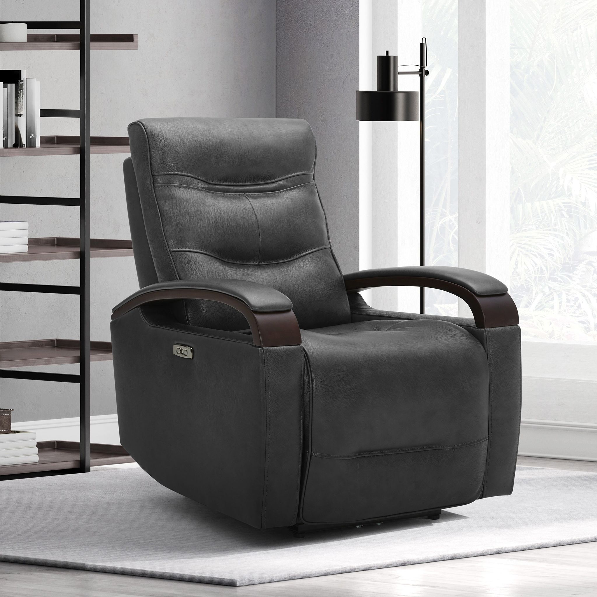 Gilman Creek Furniture "Canmore" Leather Power Recliner with Power Headrest