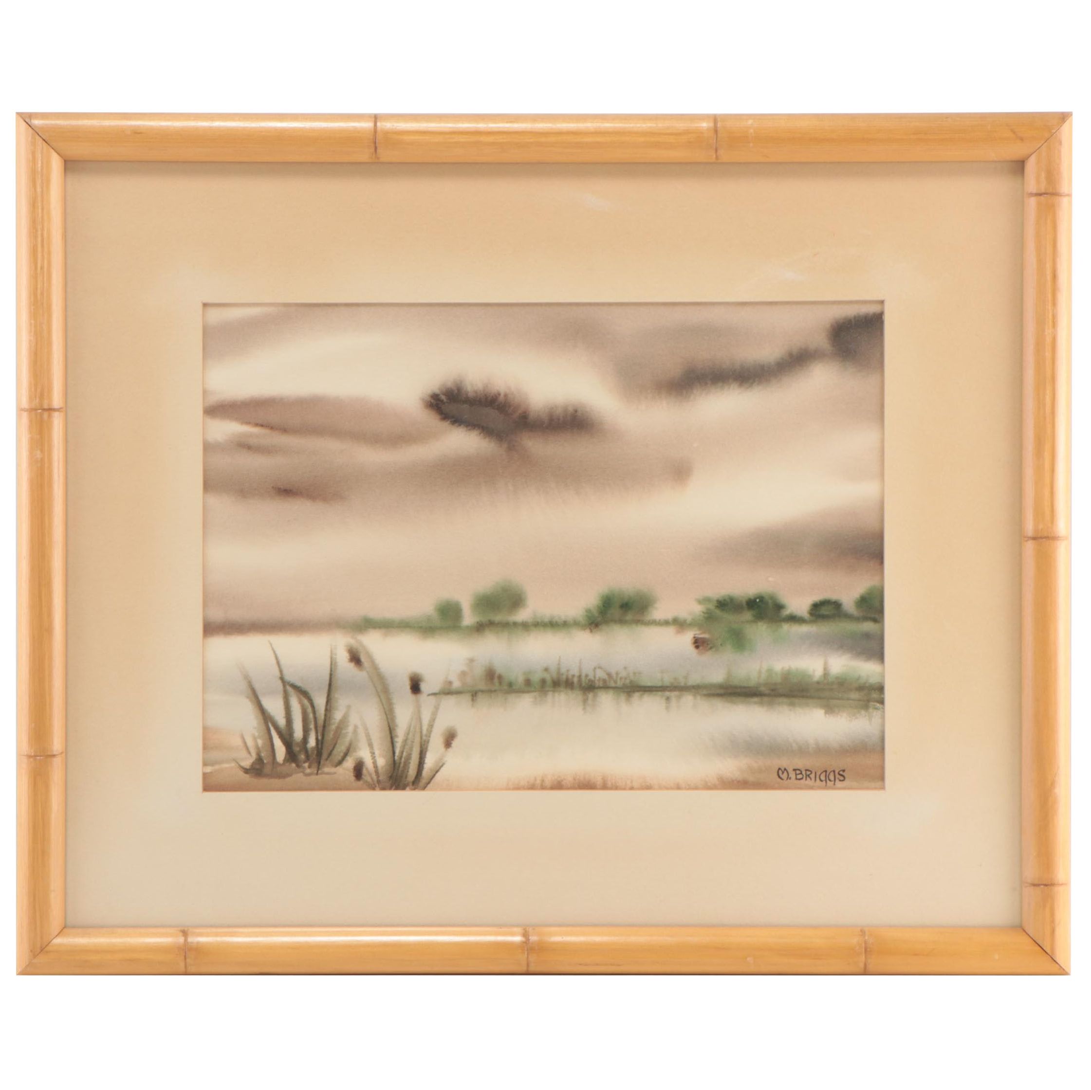 M. Briggs Coastal Landscape Watercolor Paintings