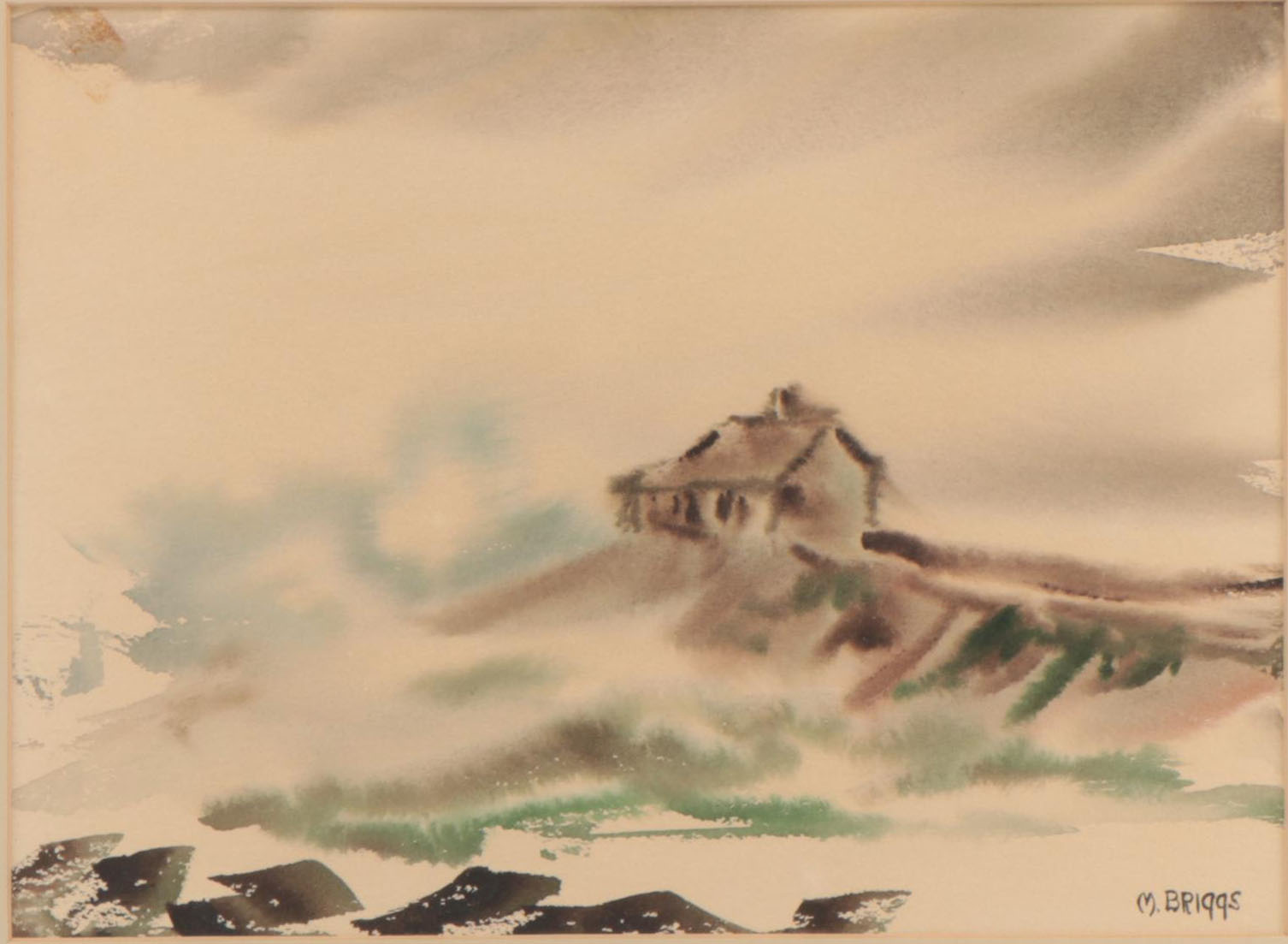 M. Briggs Coastal Landscape Watercolor Paintings