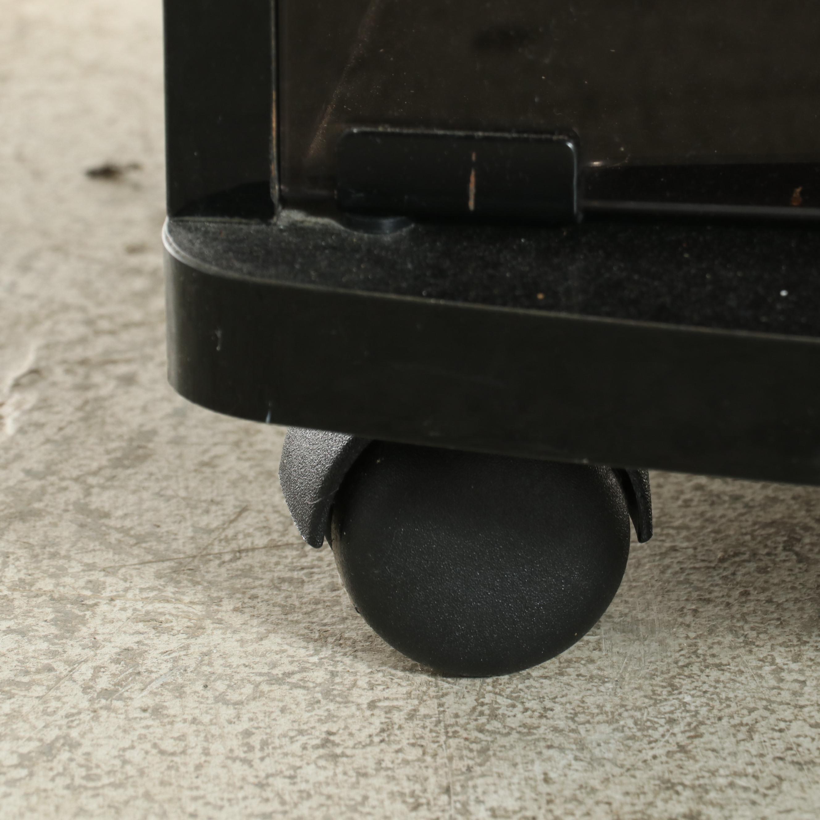 Media Cabinet with Casters and Kenwood, Onkyo and RCA Components