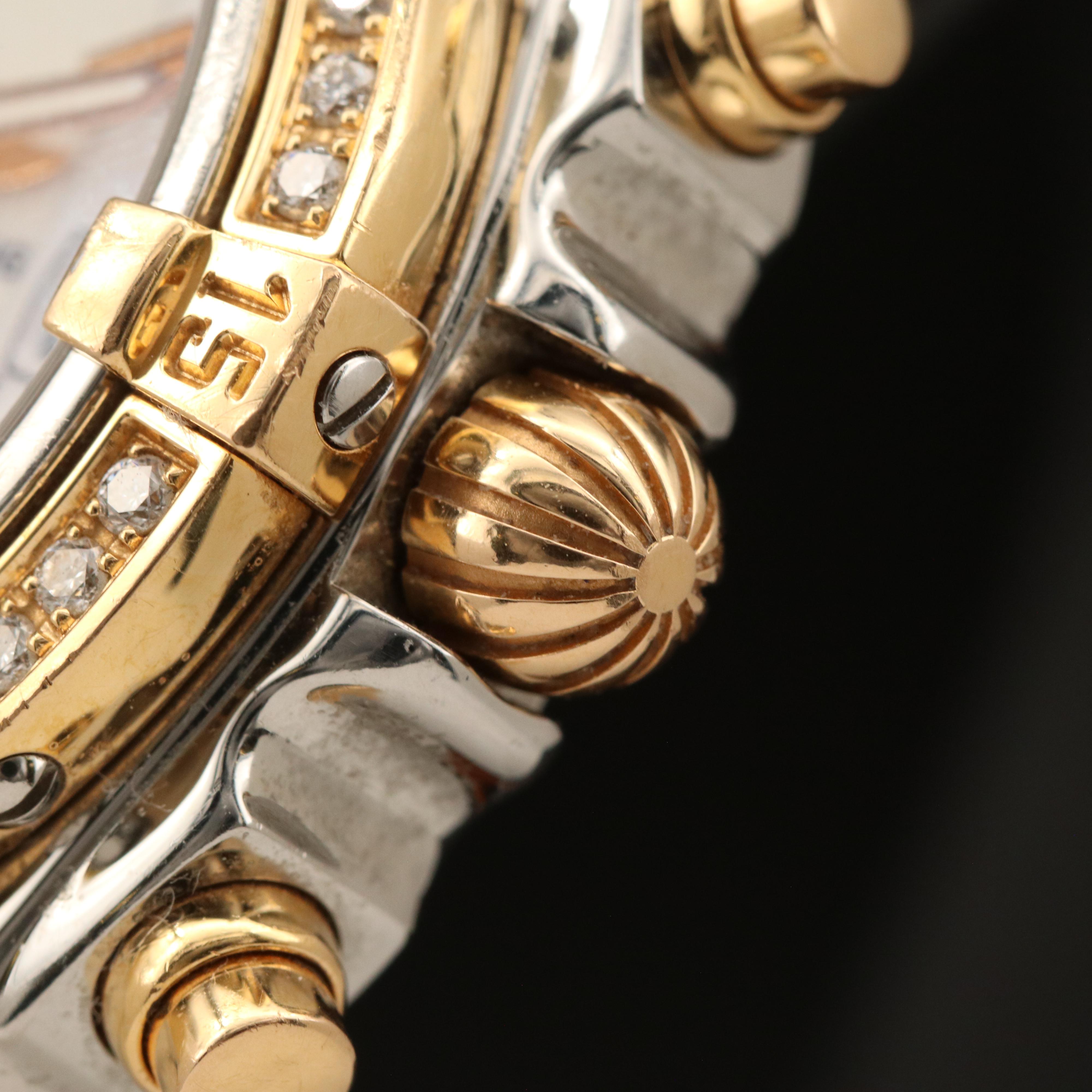 18K Breitling "Cockpit" Diamond Chronograph Watch