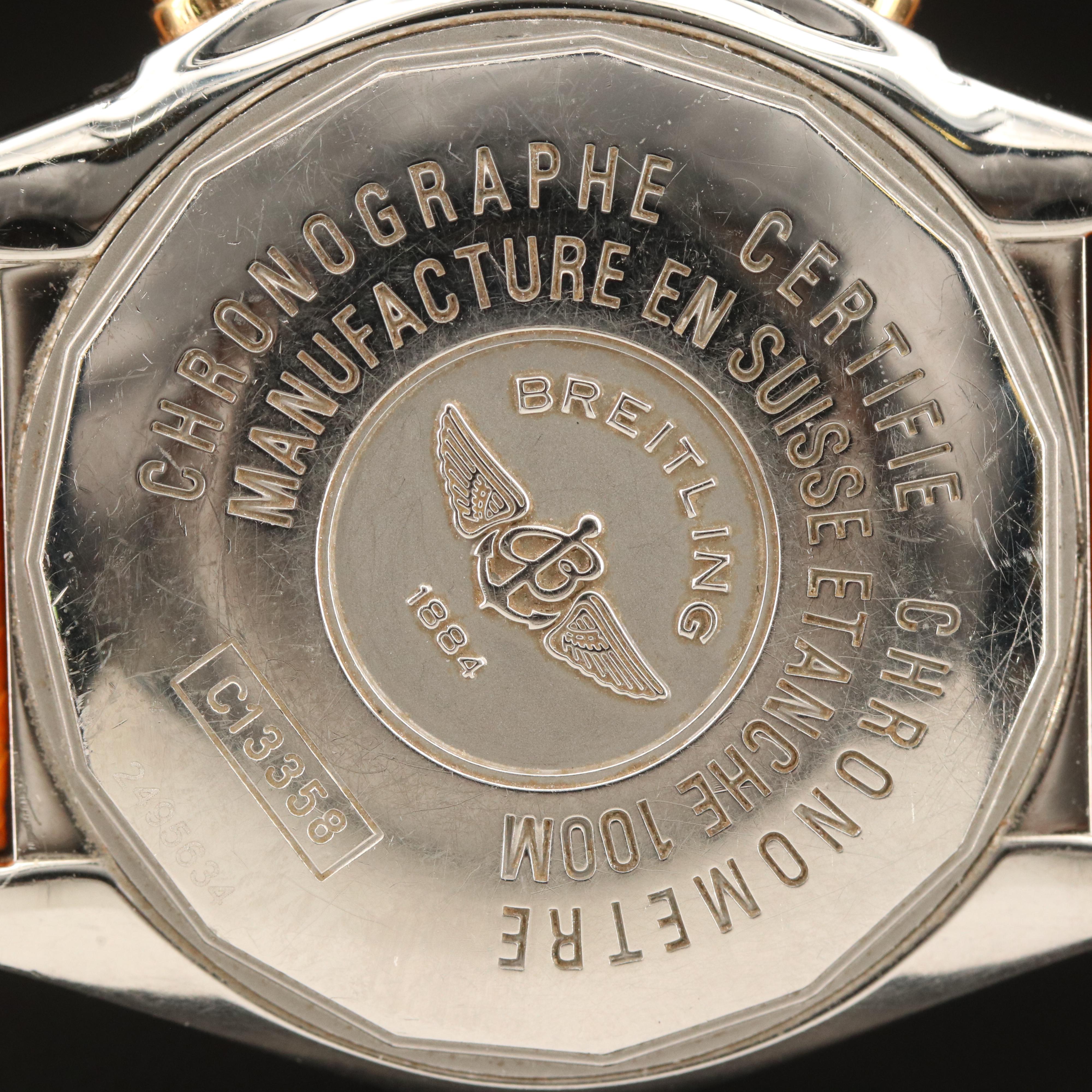 18K Breitling "Cockpit" Diamond Chronograph Watch