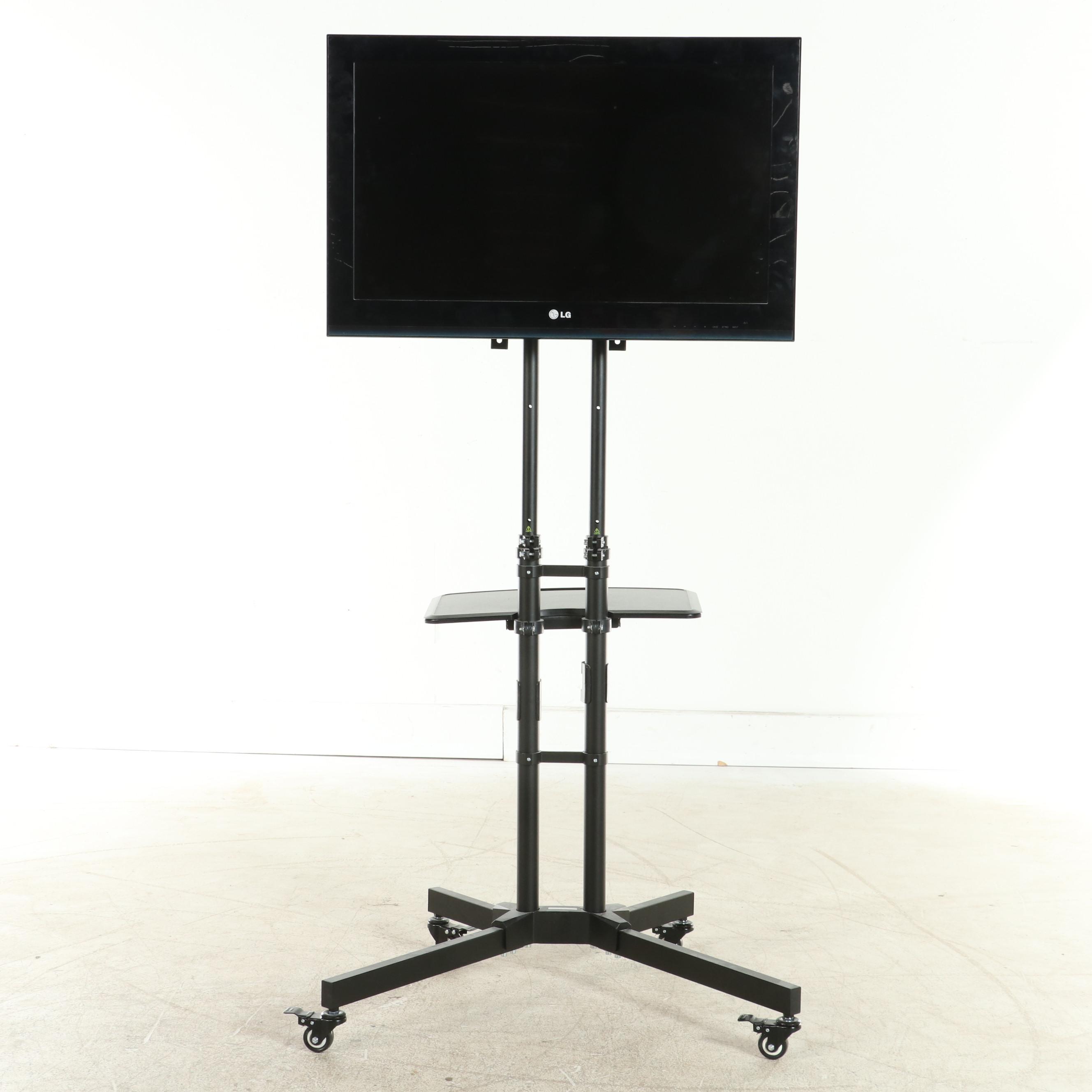 LG 32" Flat Screen Television with Loctek Cart Stand