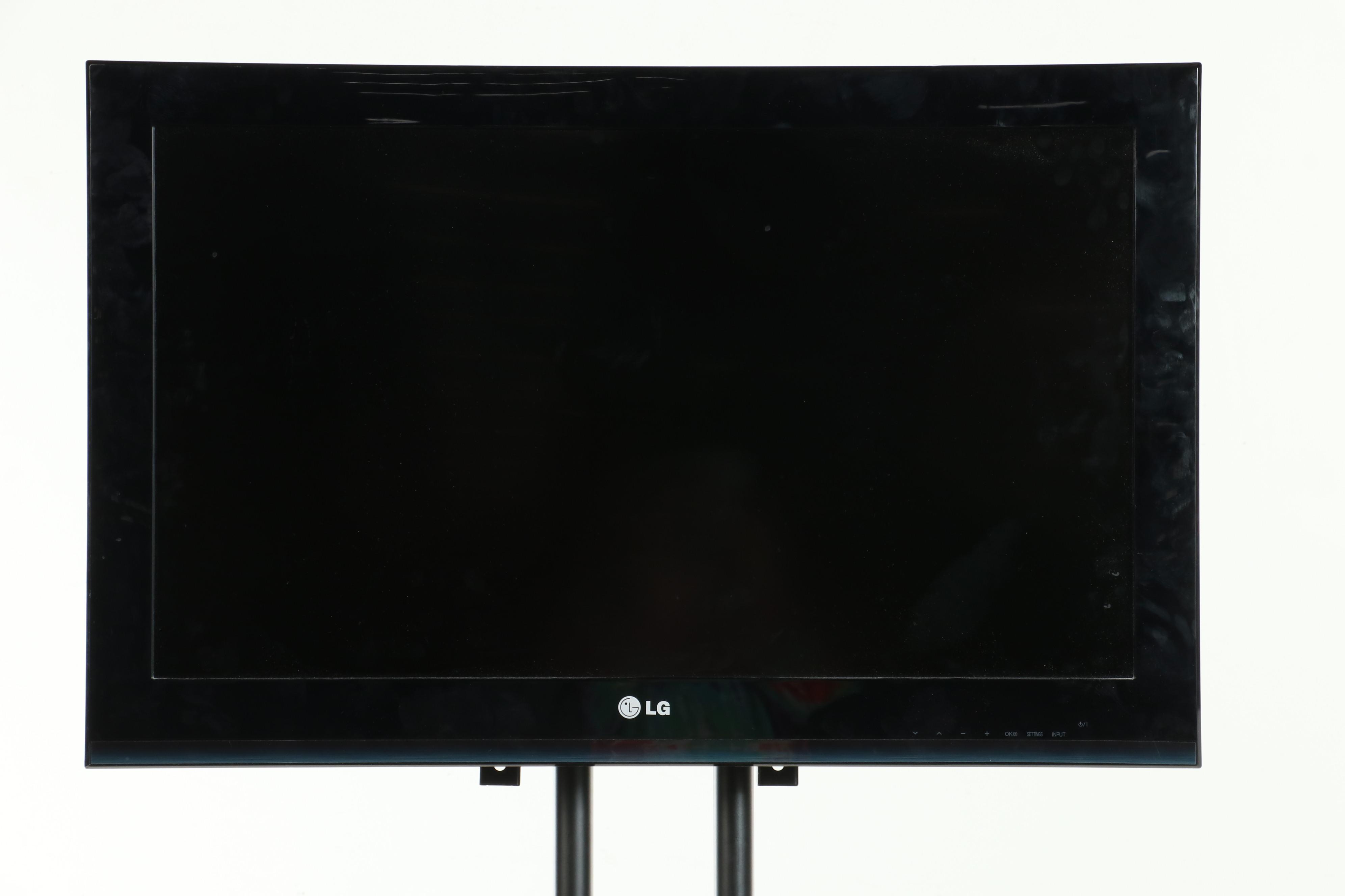 LG 32" Flat Screen Television with Loctek Cart Stand