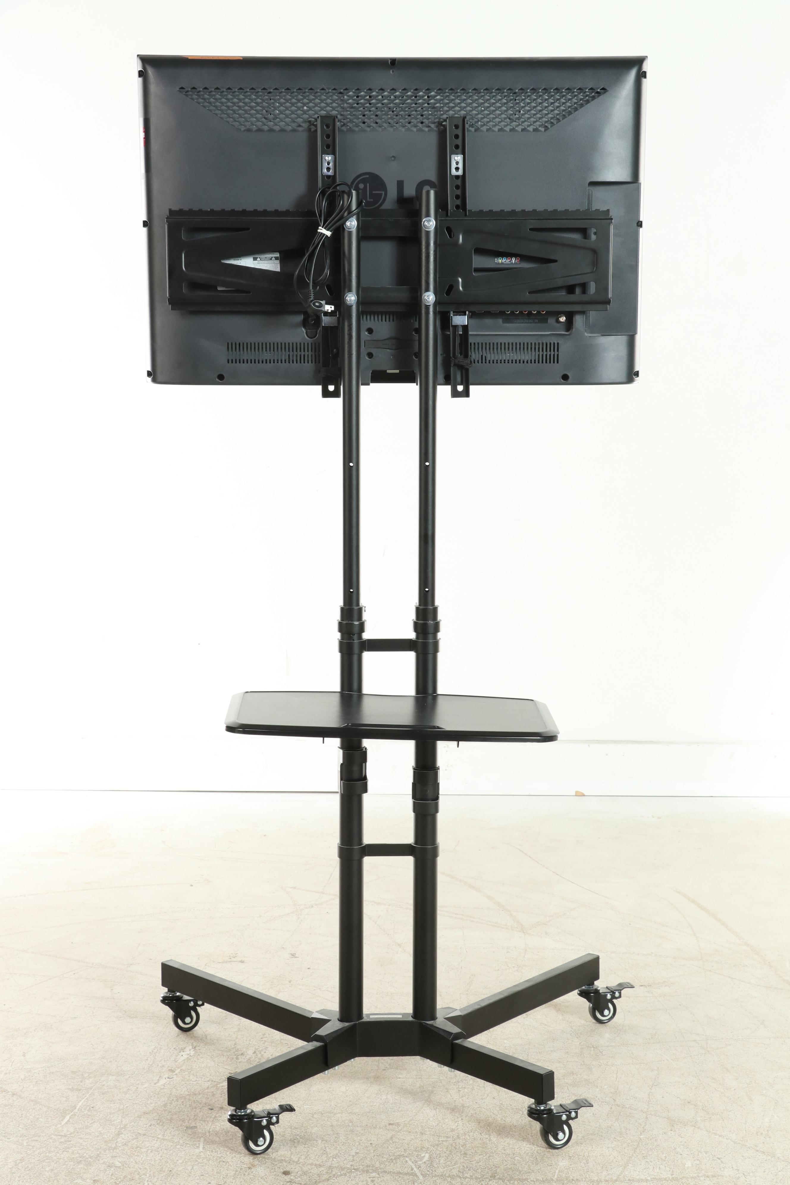 LG 32" Flat Screen Television with Loctek Cart Stand
