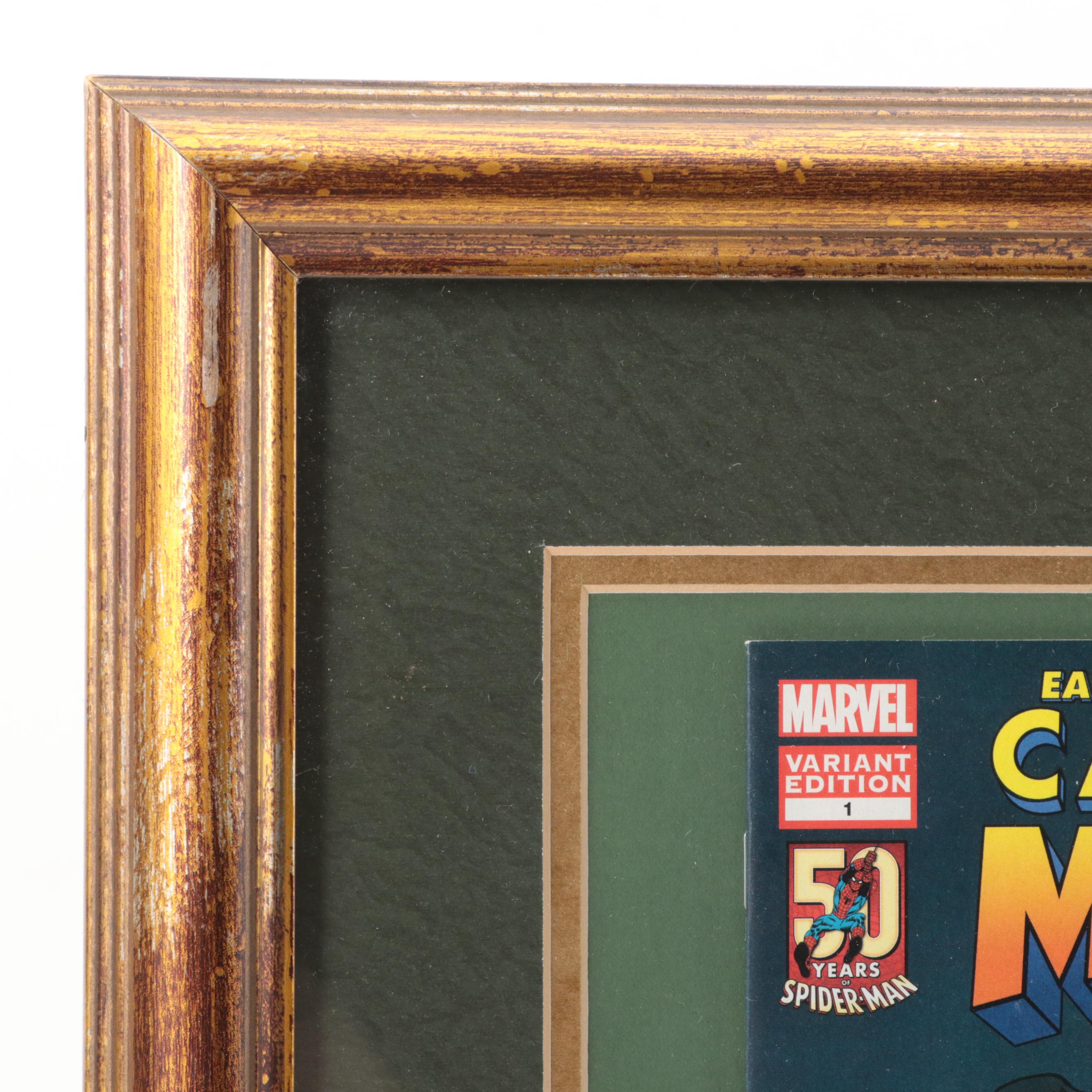 Stan Lee Signed "Captain Marvel" #1 50 Years of Spider-Man Variant Edition