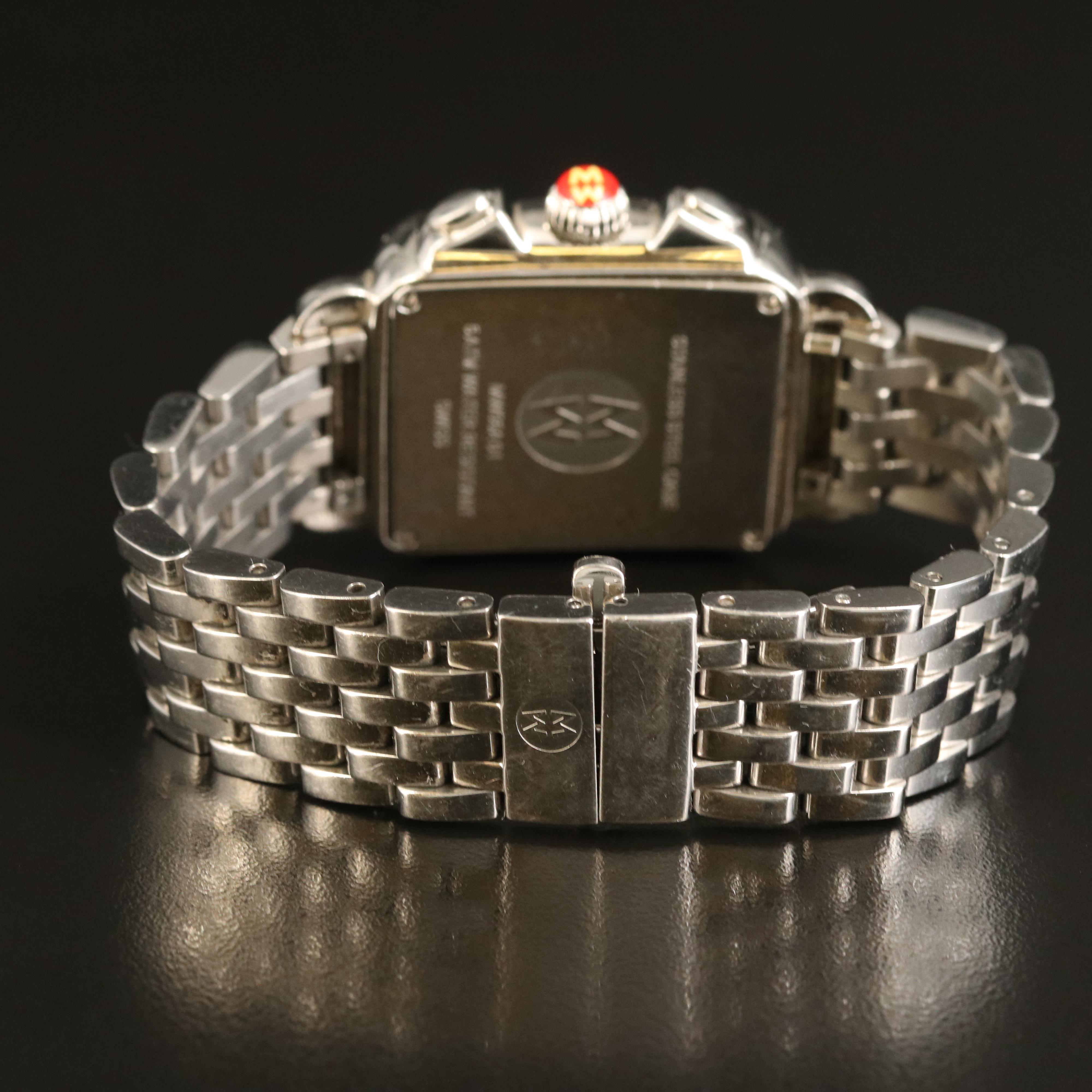 Michele Diamond Deco Chronograph Quartz Watch