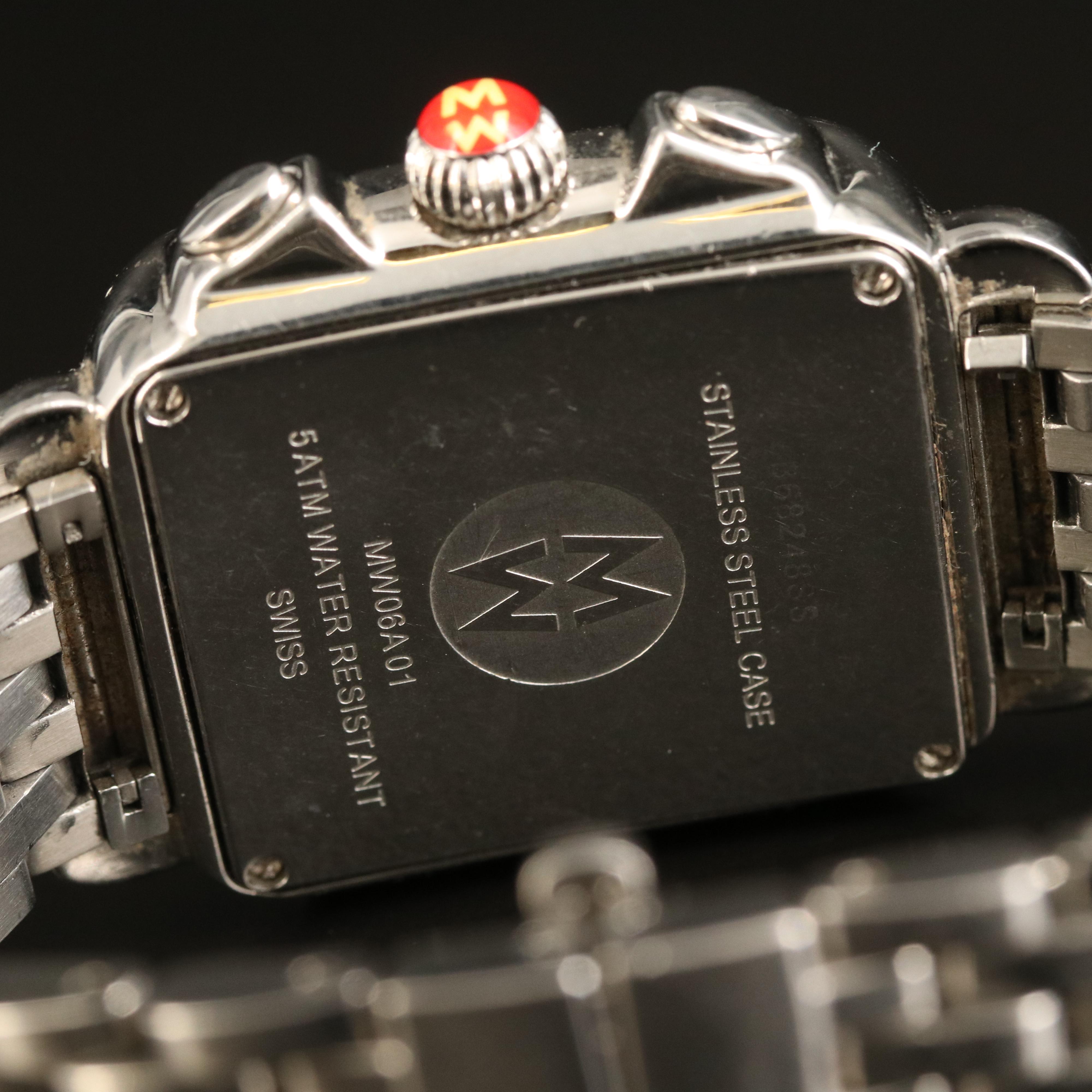 Michele Diamond Deco Chronograph Quartz Watch