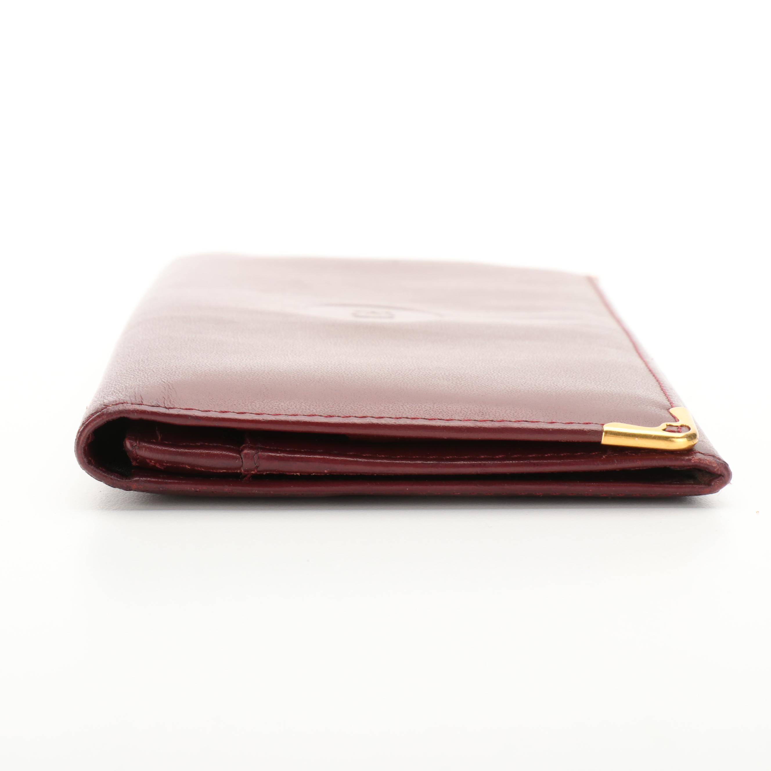 Cartier Continental Wallet in Burgundy Leather