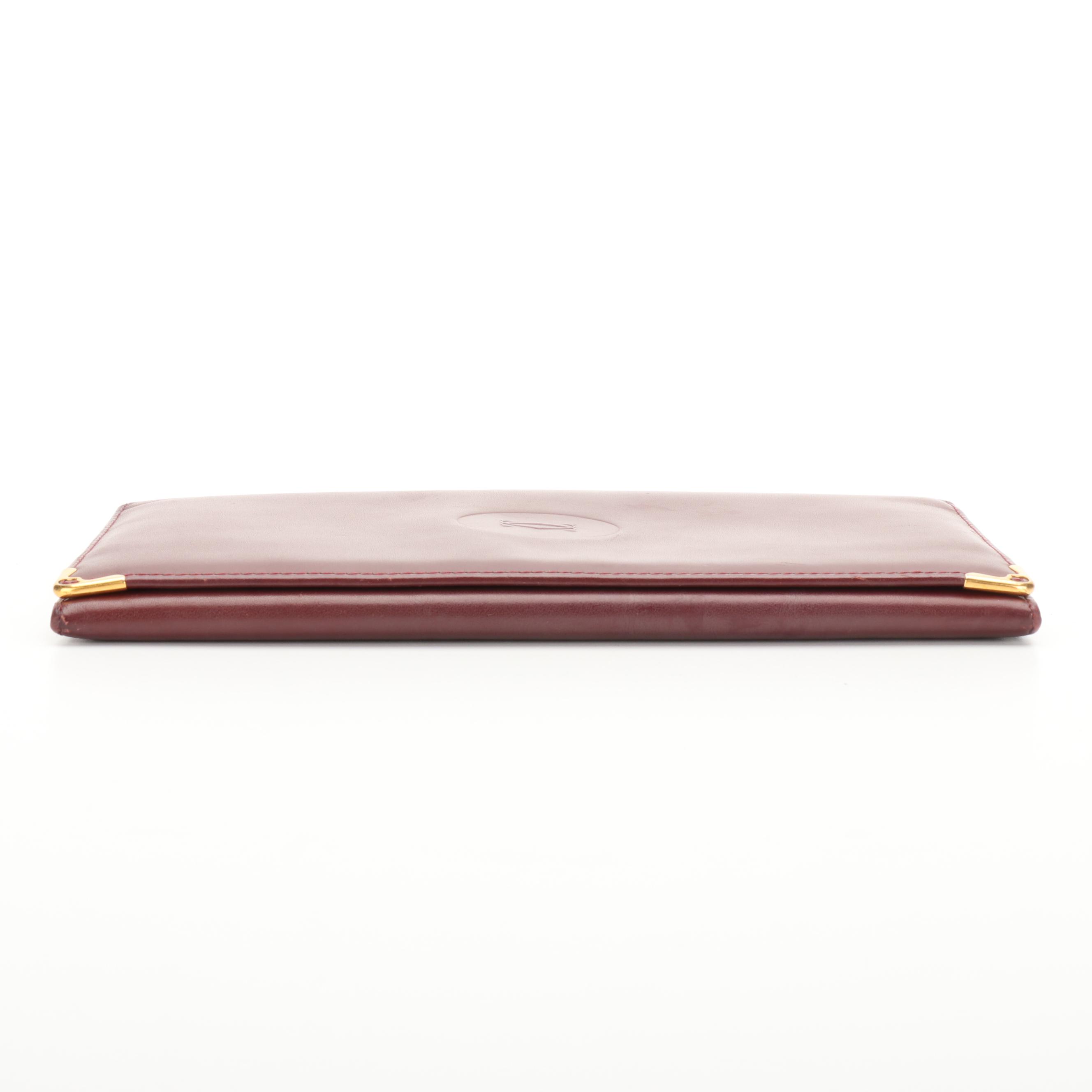 Cartier Continental Wallet in Burgundy Leather