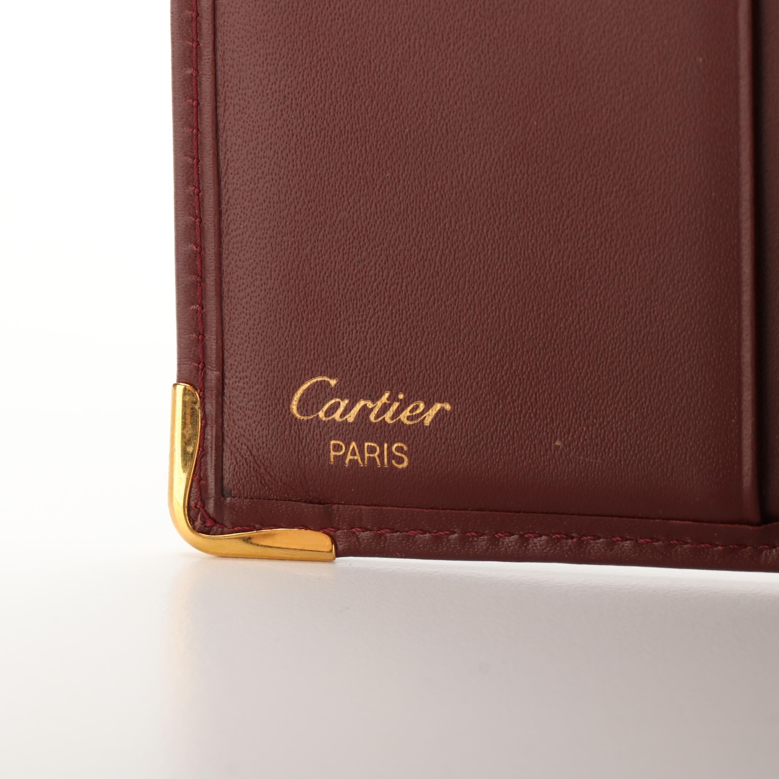 Cartier Continental Wallet in Burgundy Leather