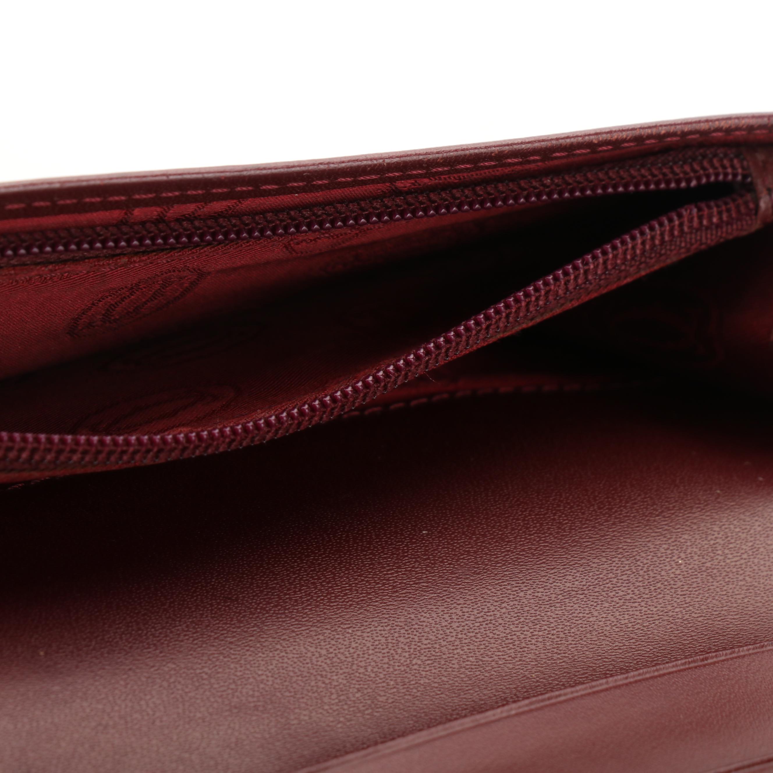 Cartier Continental Wallet in Burgundy Leather