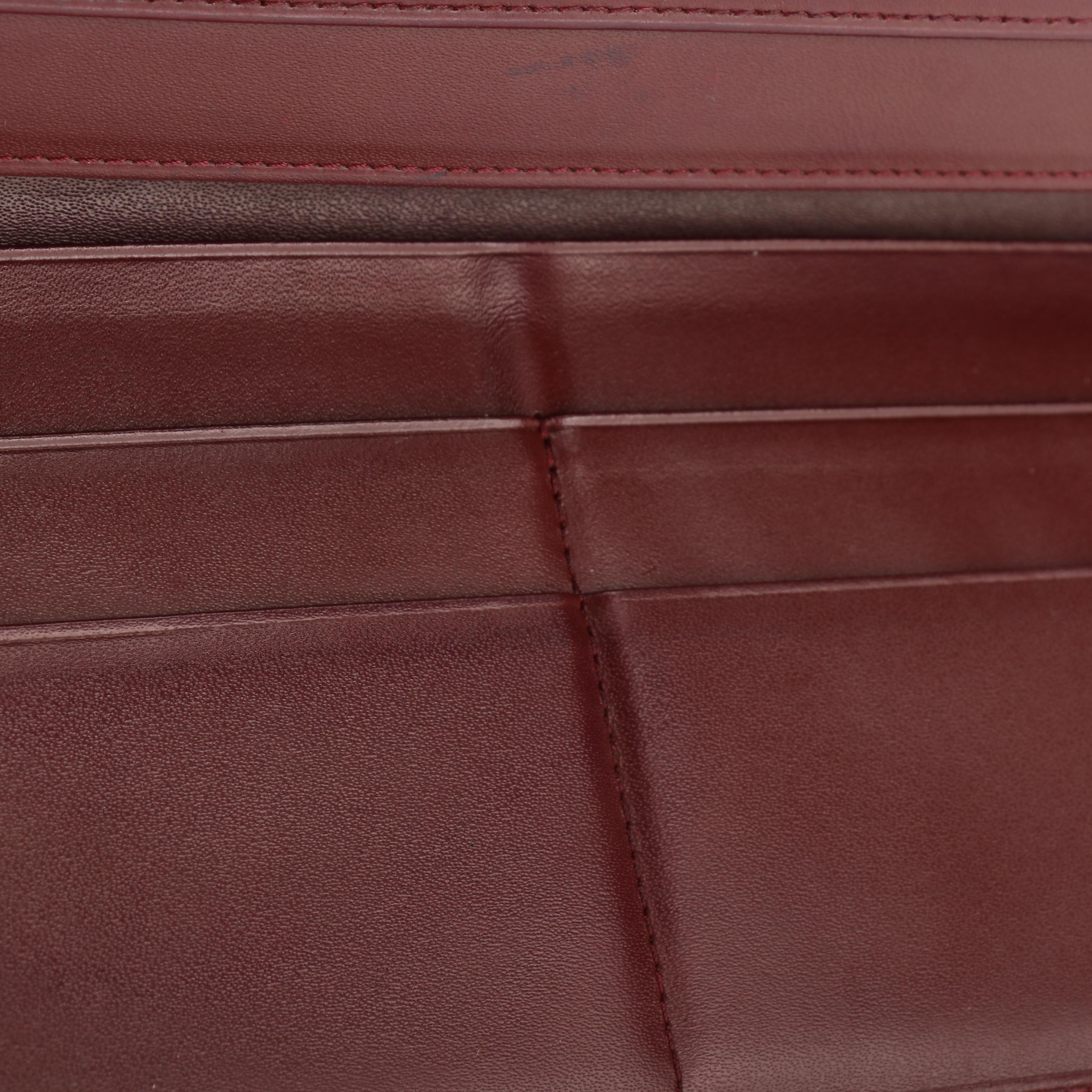 Cartier Continental Wallet in Burgundy Leather