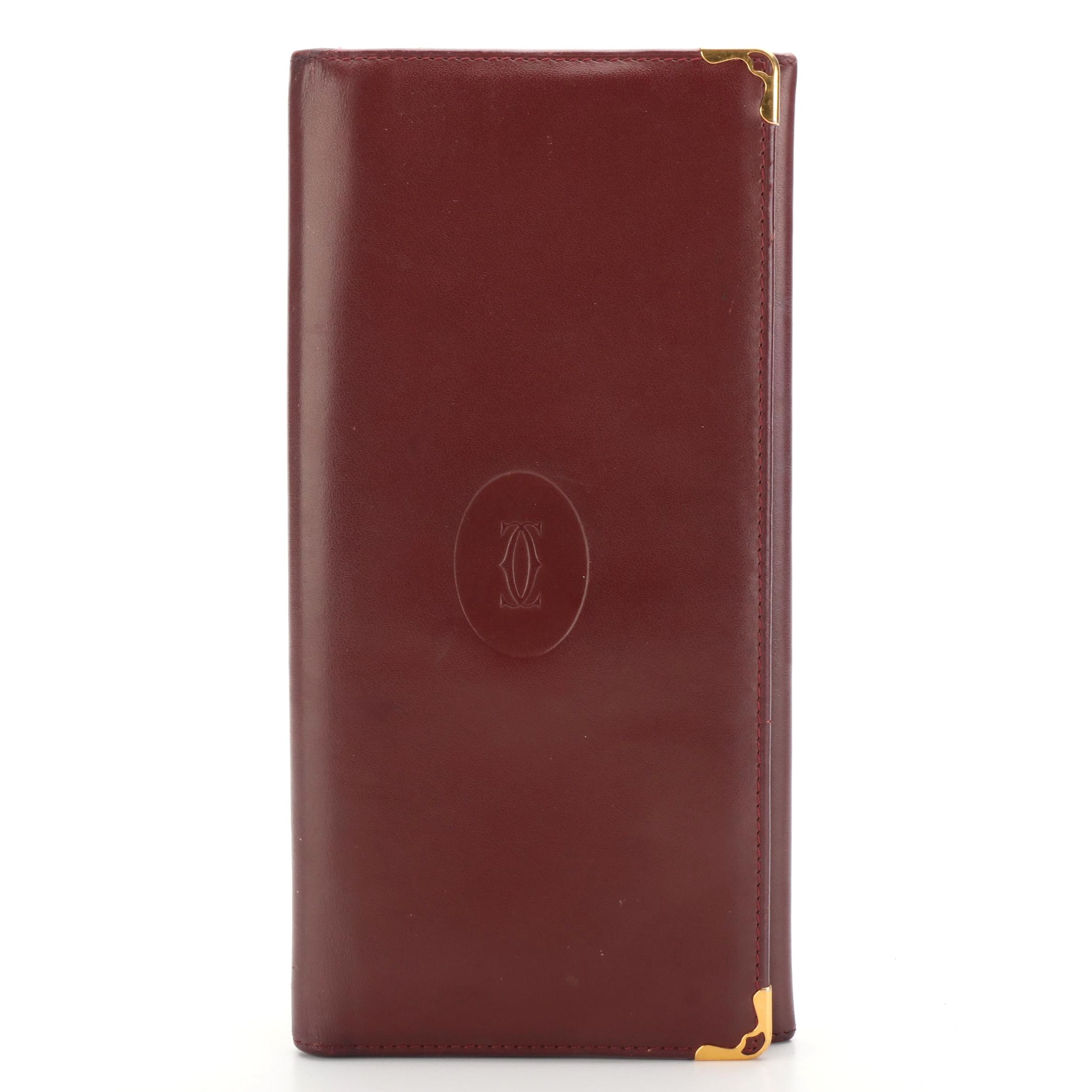 Cartier Continental Wallet in Burgundy Leather