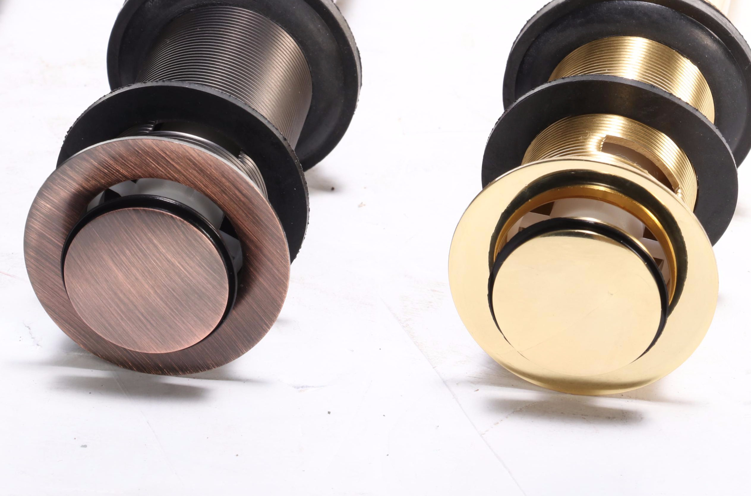 Porcelain Wall-Mount Bathroom Sink with Four Pop-Up Bathroom Drains