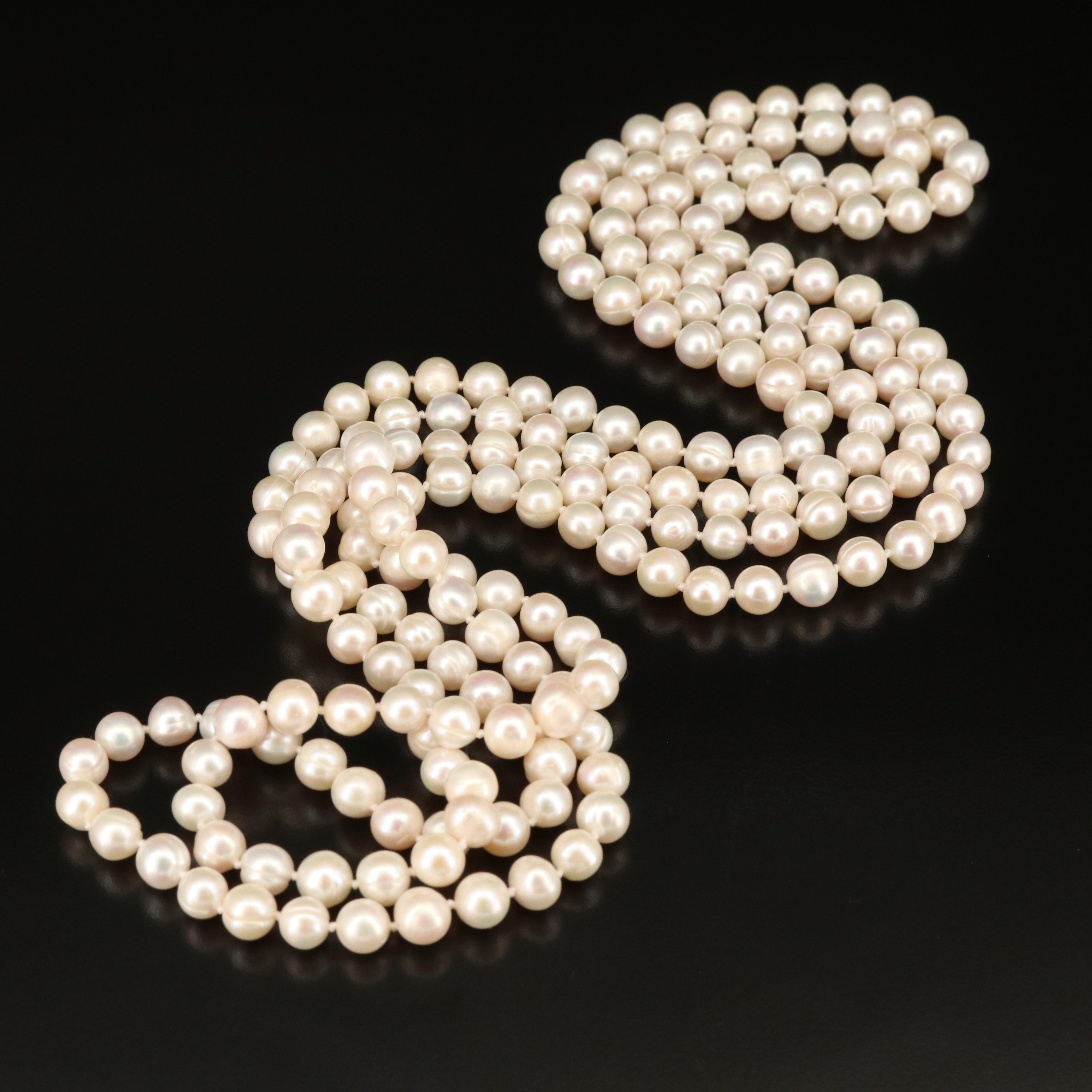 Pearl Rope Length Necklace