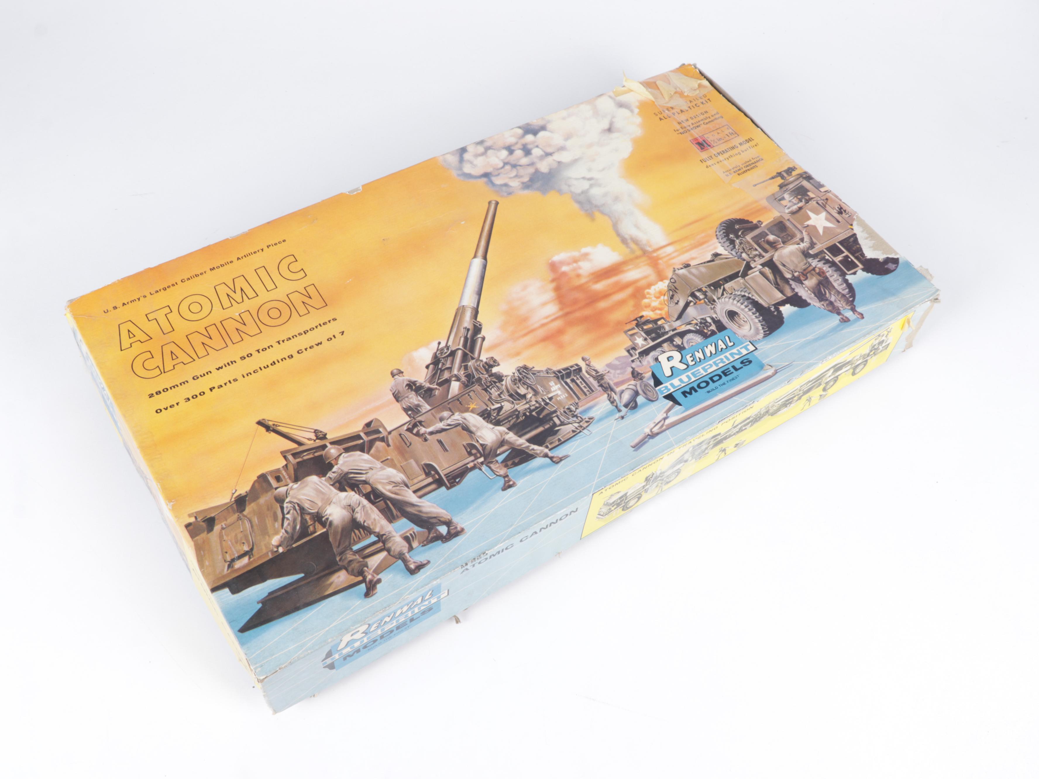 Renwal Blueprint Atomic Cannon and Martin Marietta Pershing A-1 Models